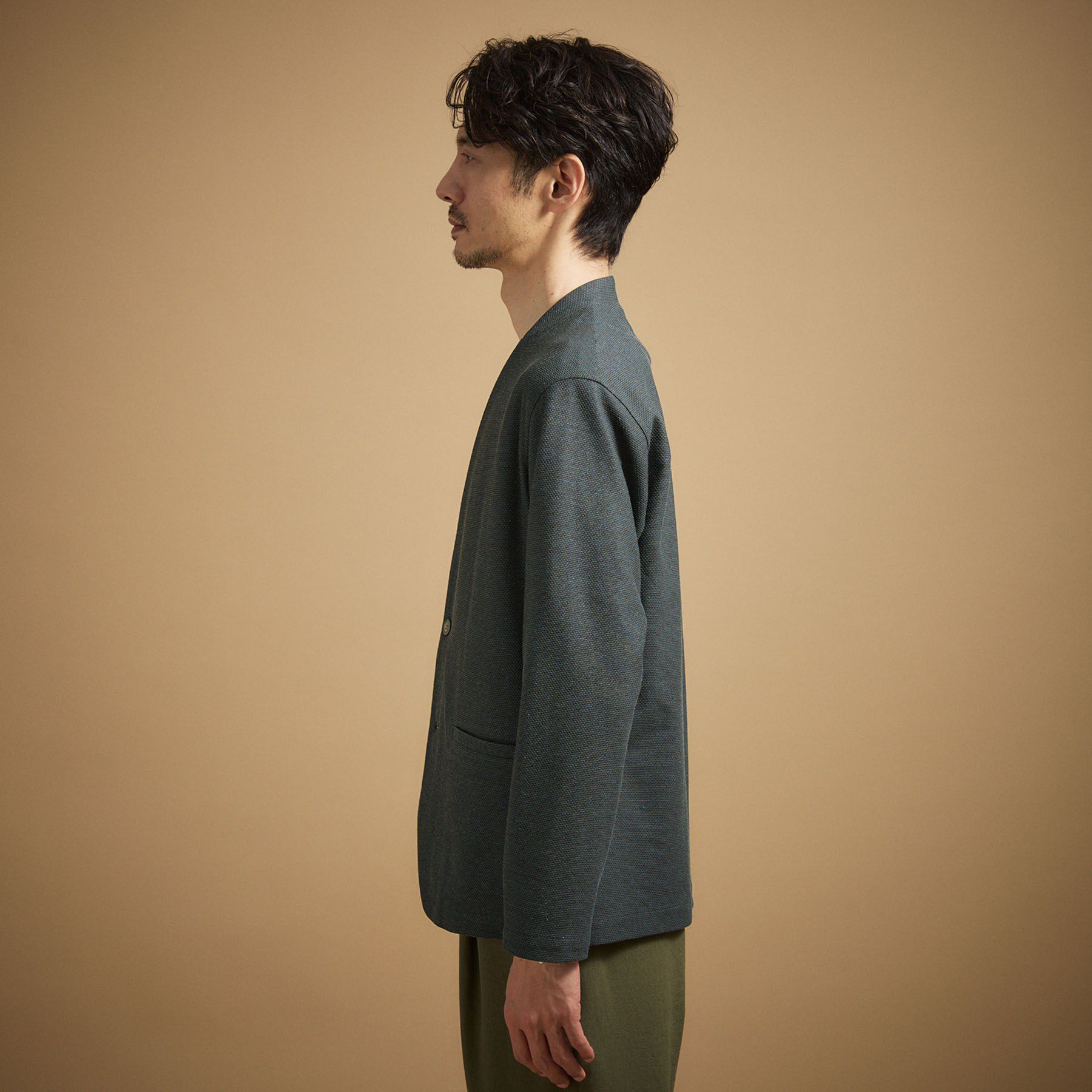 TAKEO KIKUCHI「【抗菌防臭】バーズアイメッシュノーカラージャケット」|ノーカラージャケット|