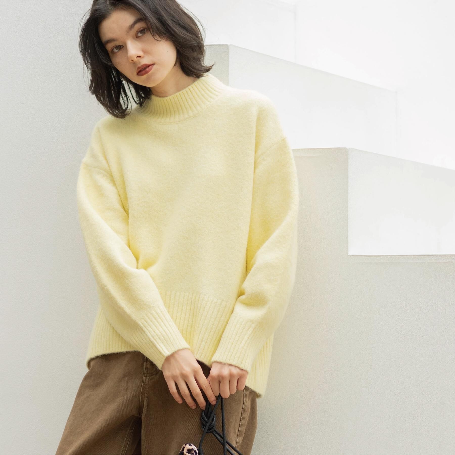 OPAQUE.CLIP「ふわふわハイネックニット【洗濯機OK】」|ニット・セーター|