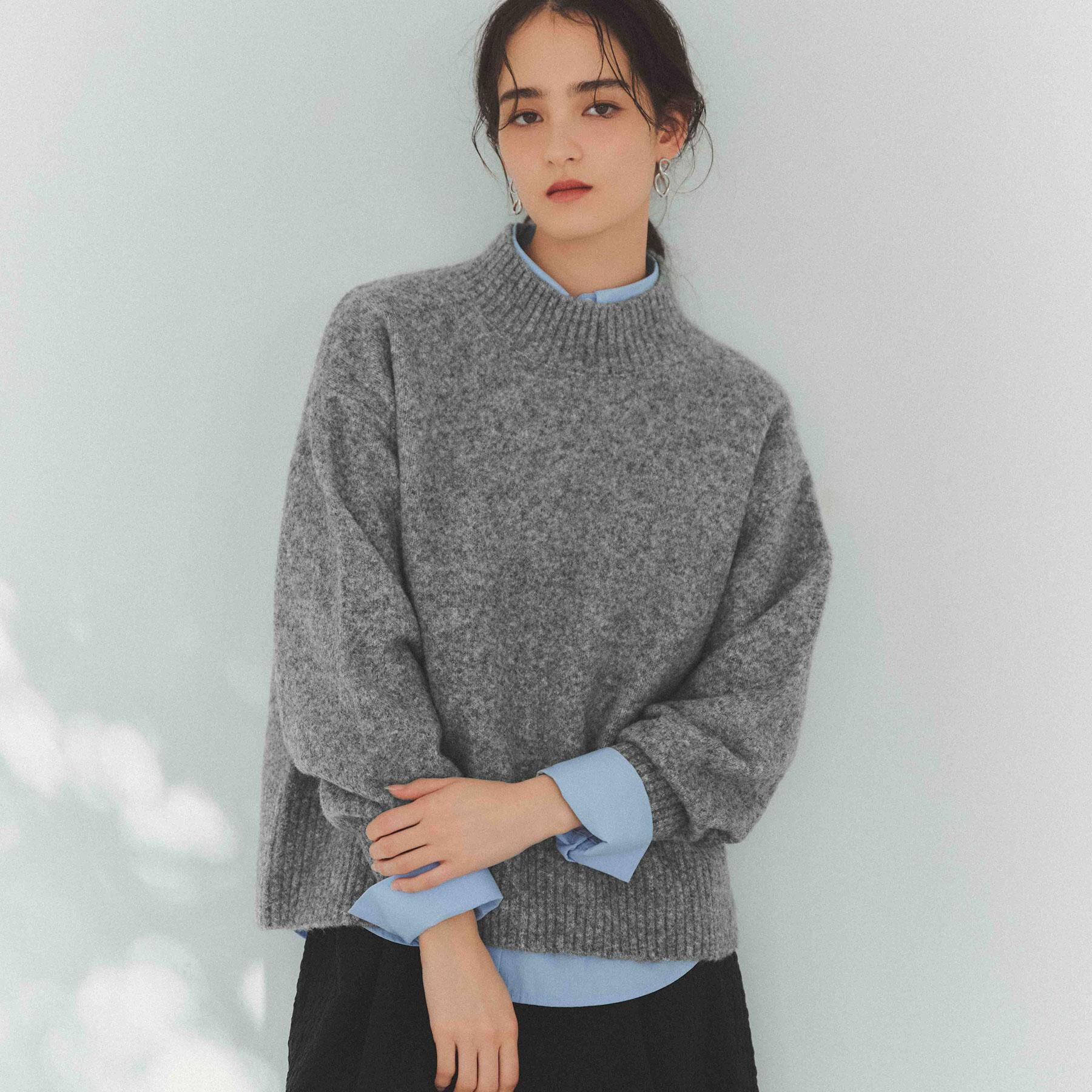 OPAQUE.CLIP「ふわふわハイネックニット【洗濯機OK】」|ニット・セーター|