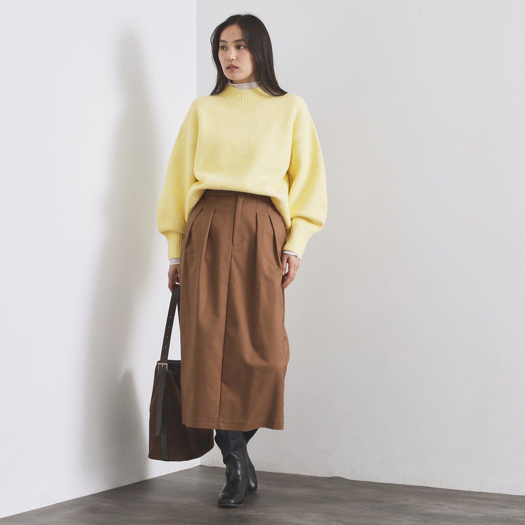 OPAQUE.CLIP「ふわふわハイネックニット【洗濯機OK】」|ニット・セーター|