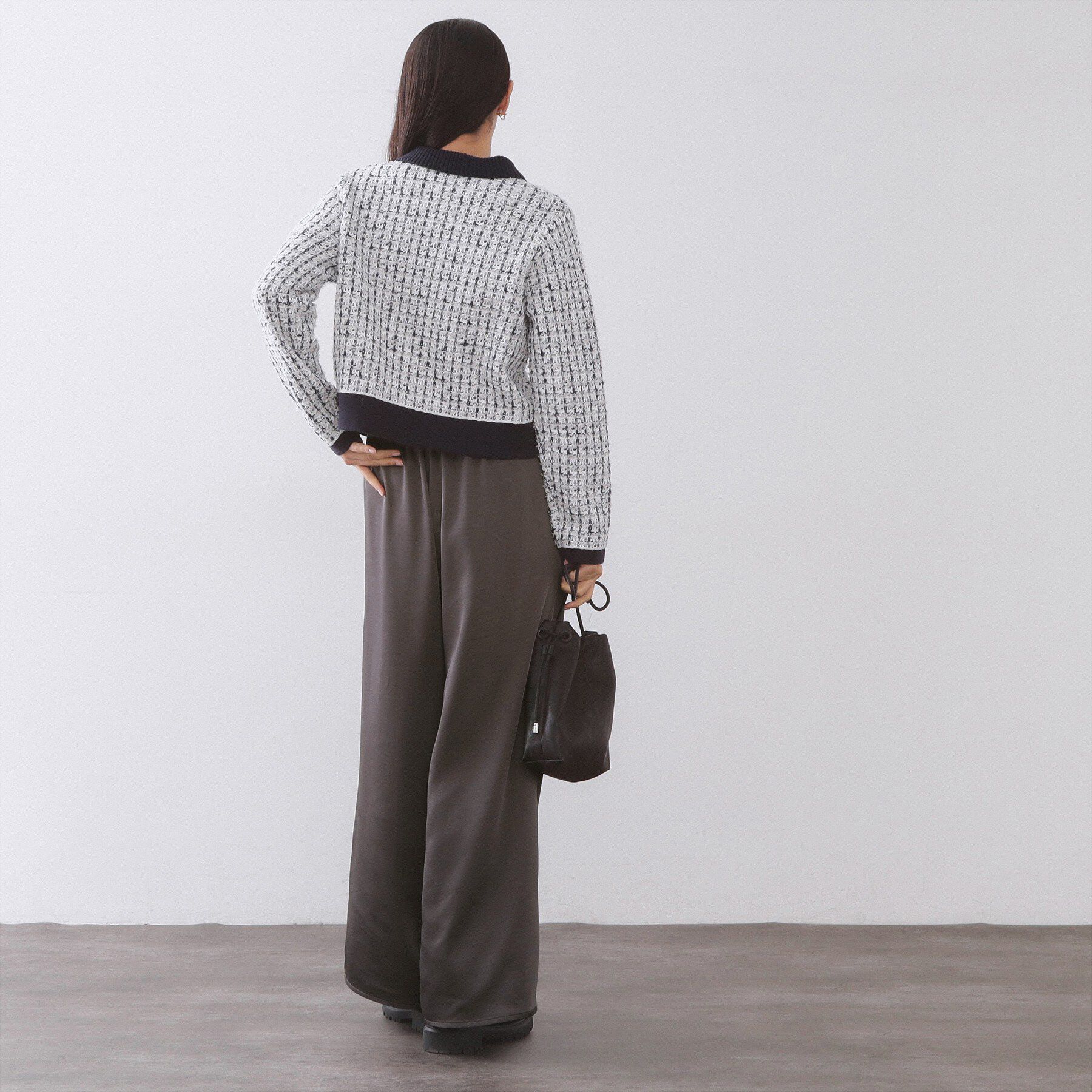 OPAQUE.CLIP「サテンイージーワイドパンツ【洗濯機OK】」|その他|