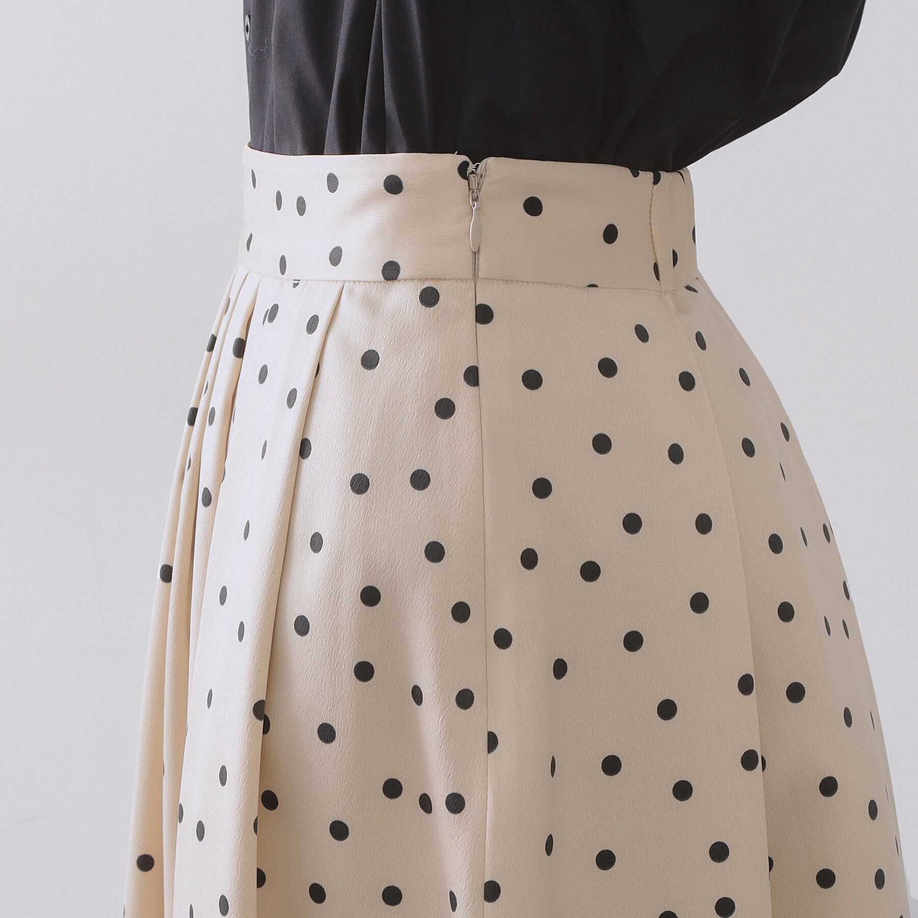 OPAQUE.CLIP「カラードットフレアスカート【洗濯機OK】」|スカート|