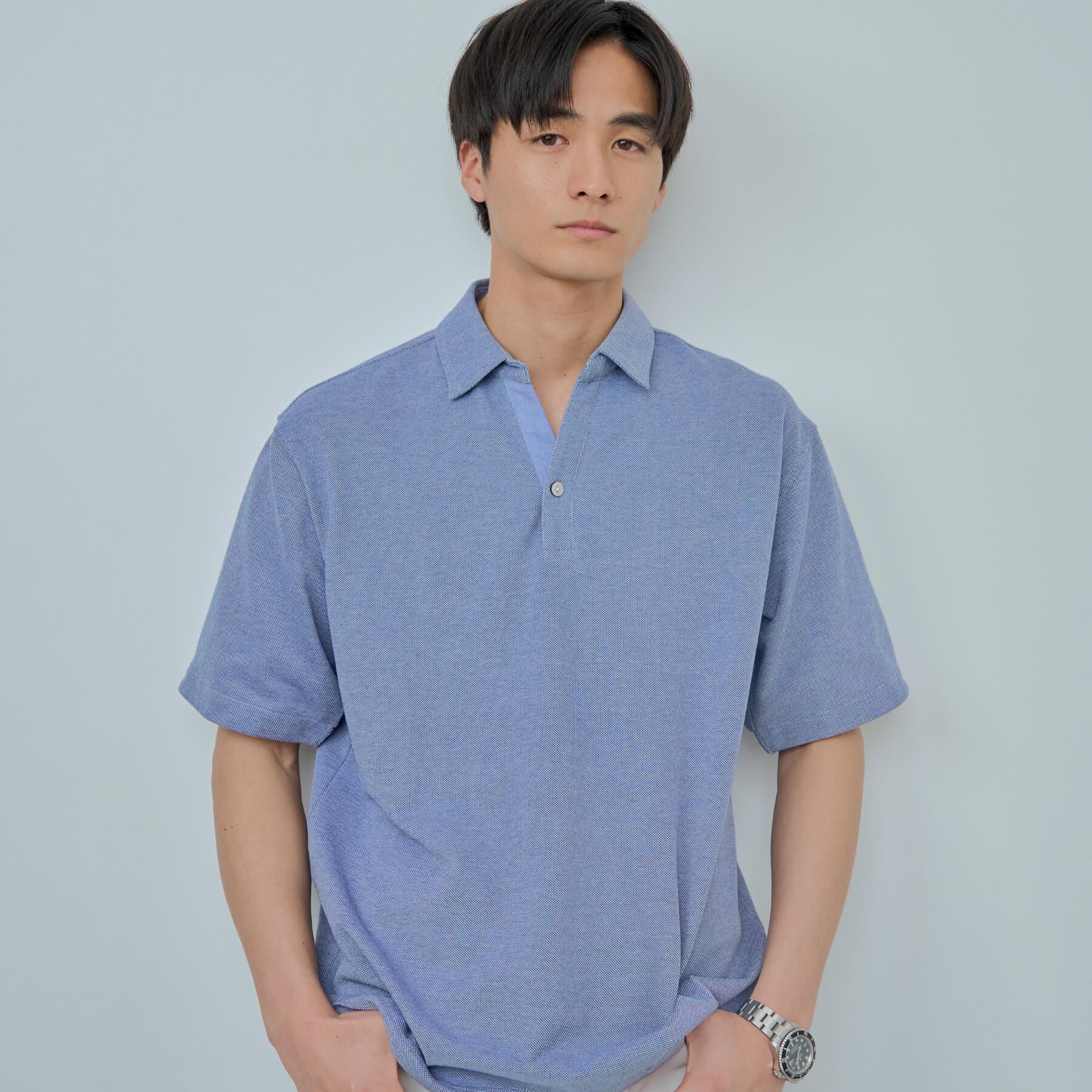 THE SHOP TK「シャンブレーカノコスキッパーポロシャツ」|ポロシャツ|