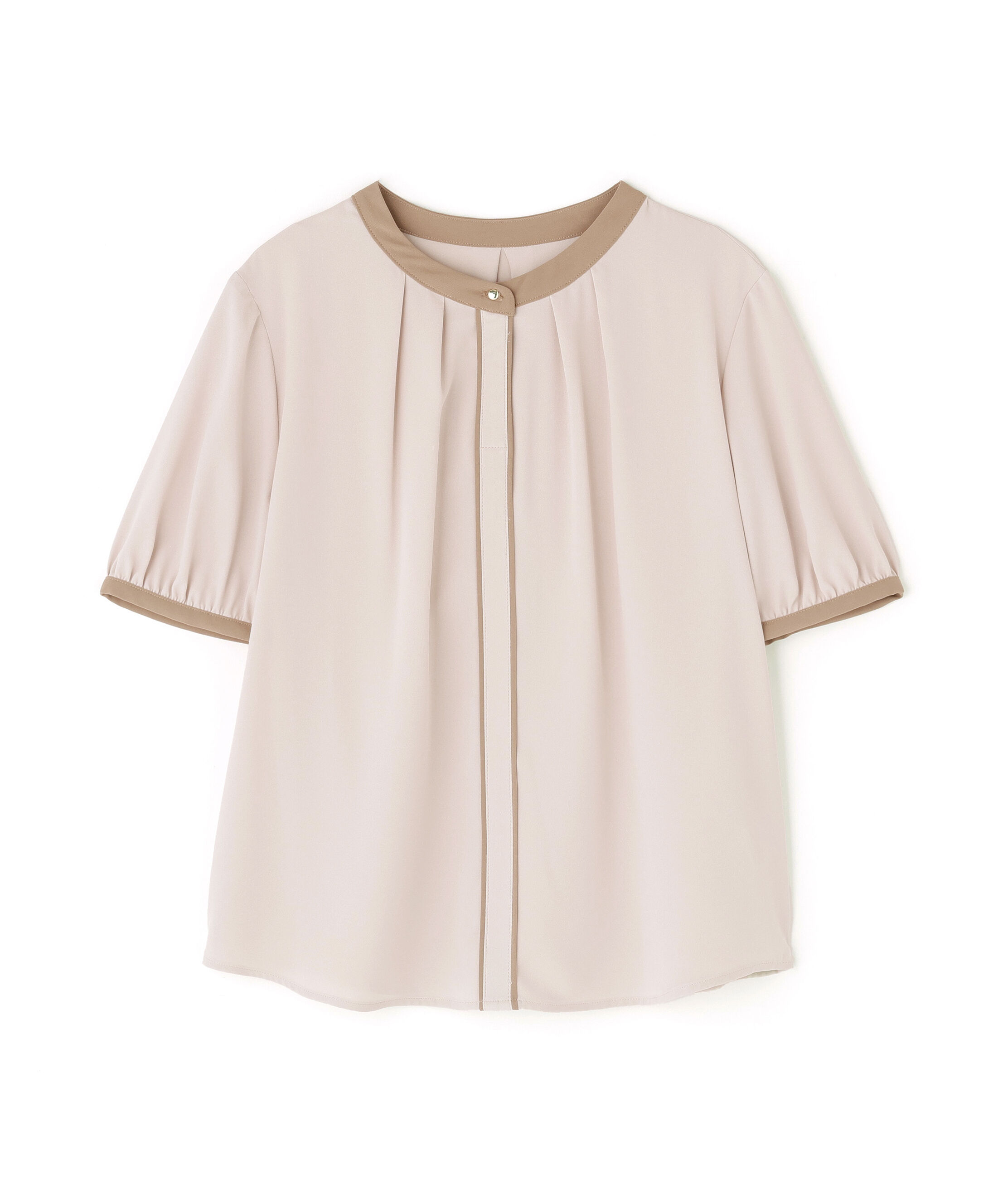  「バイカラートリミングブラウス」|シャツ・ブラウス|