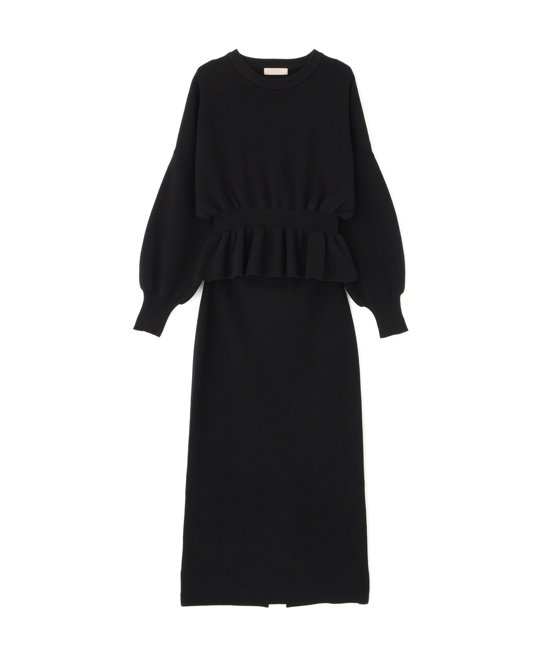  「ペプラムニットセットアップ」|ワンピース|