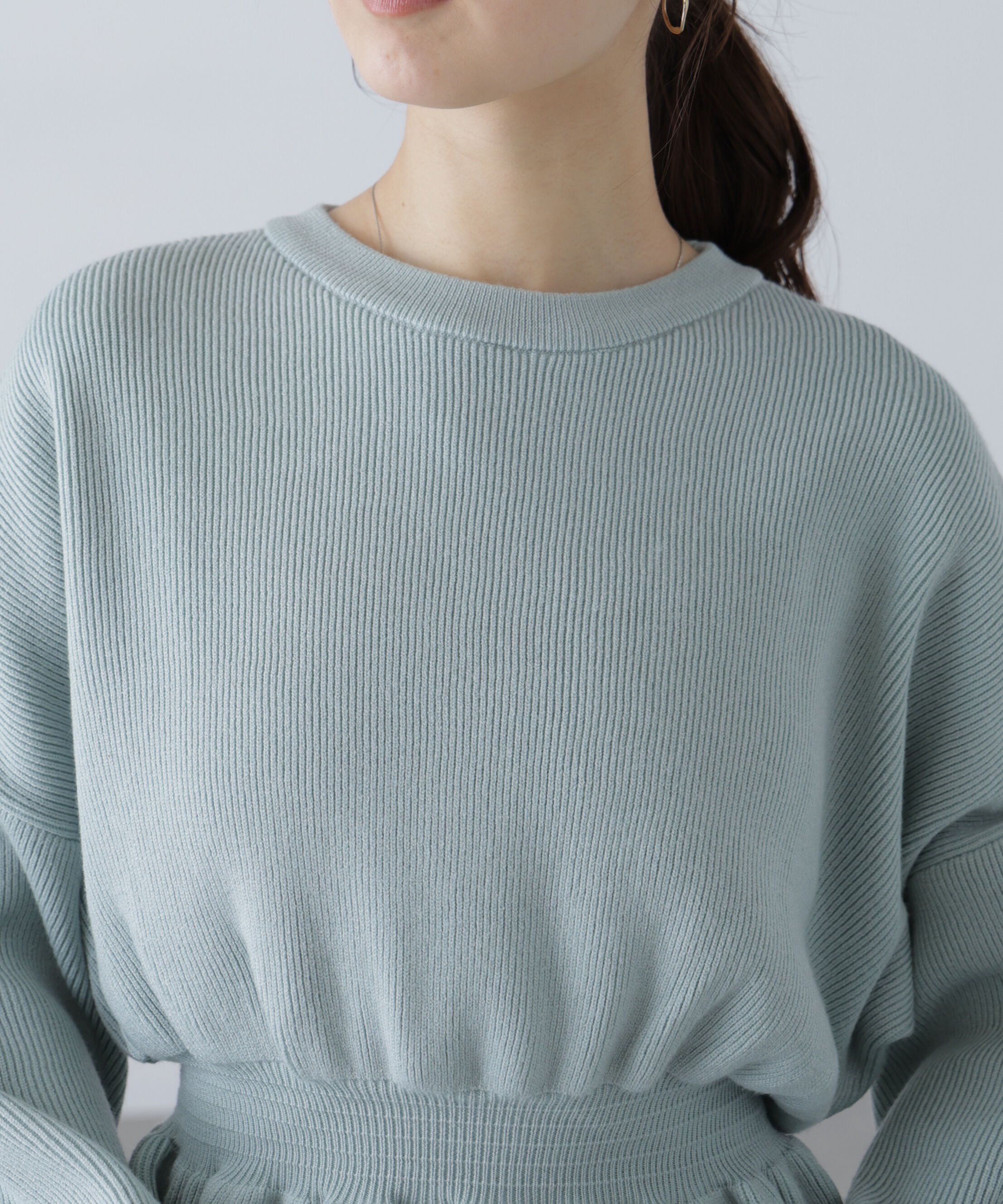  「ペプラムニットセットアップ」|ワンピース|