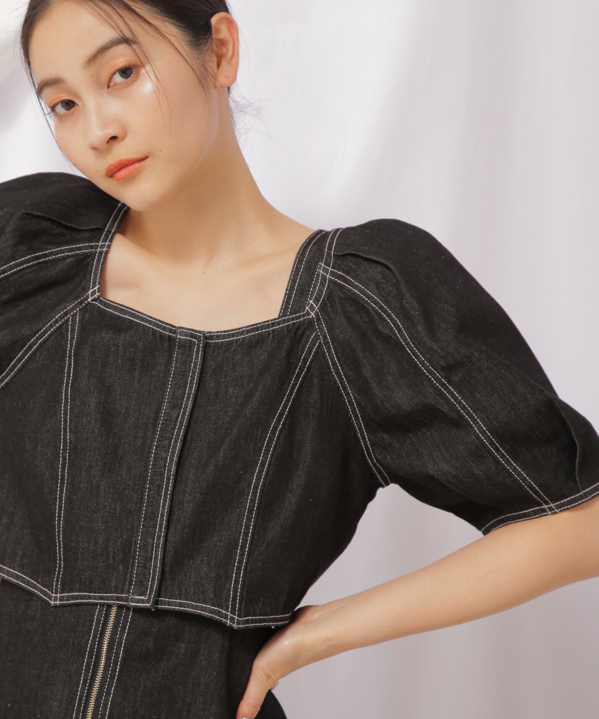  「クロップドデニムボレロ」|シャツ・ブラウス|
