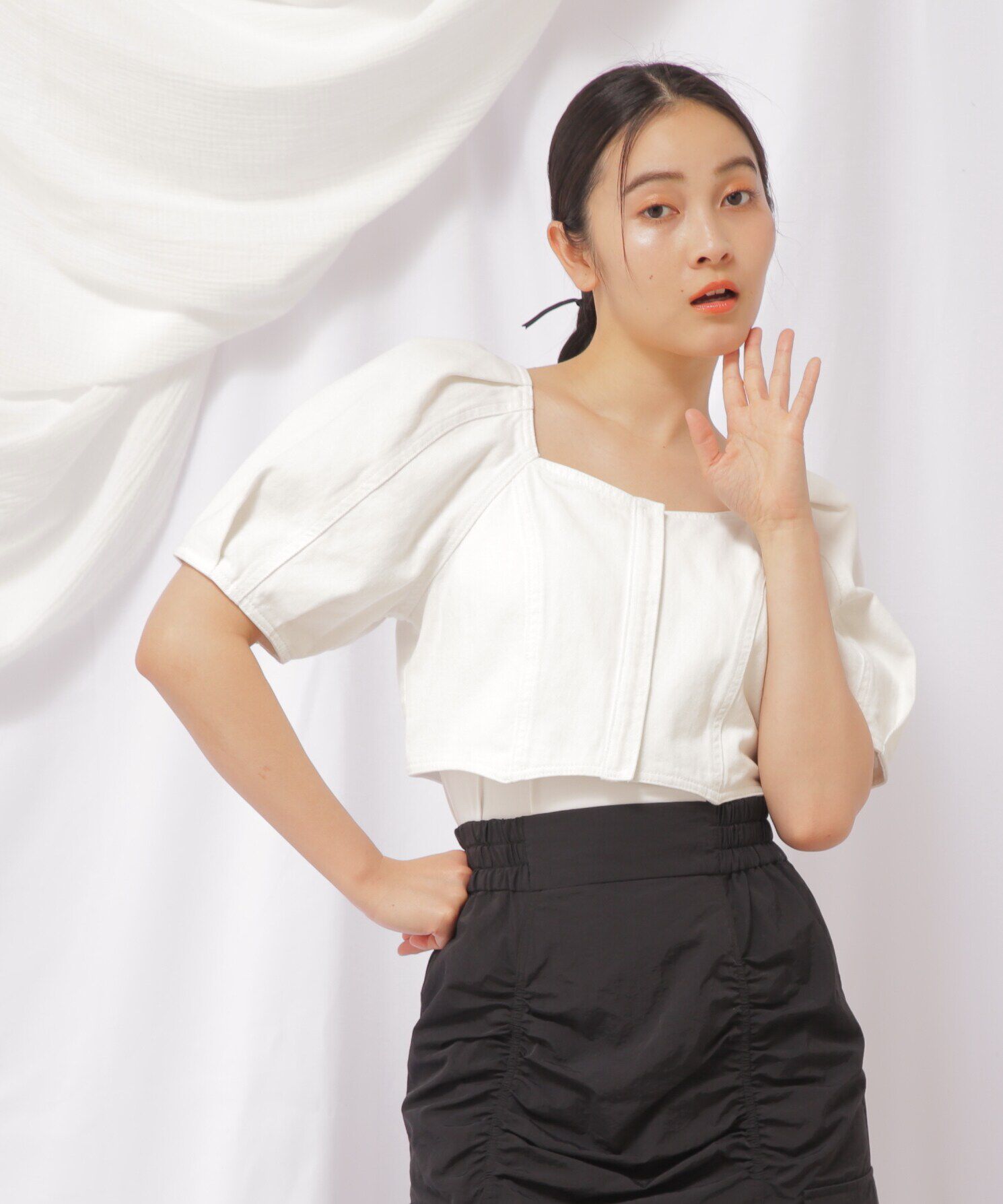  「クロップドデニムボレロ」|シャツ・ブラウス|