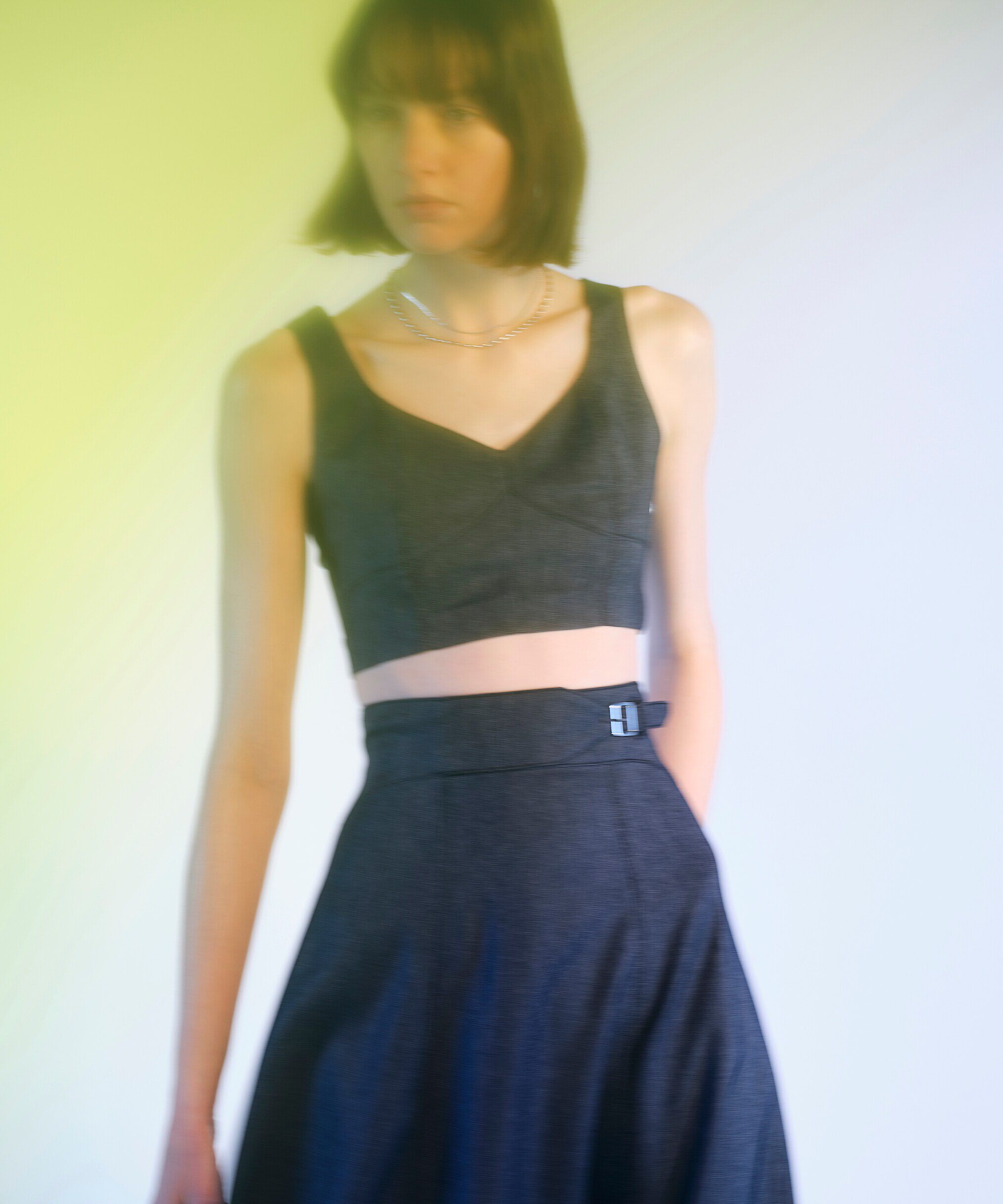  「◇デニムライクビスチェ」|シャツ・ブラウス|