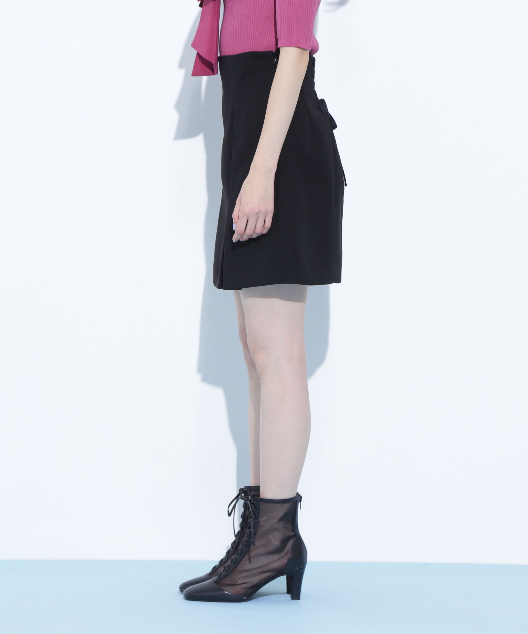  「ボックスプリーツタイトミニスカート」|スカート|