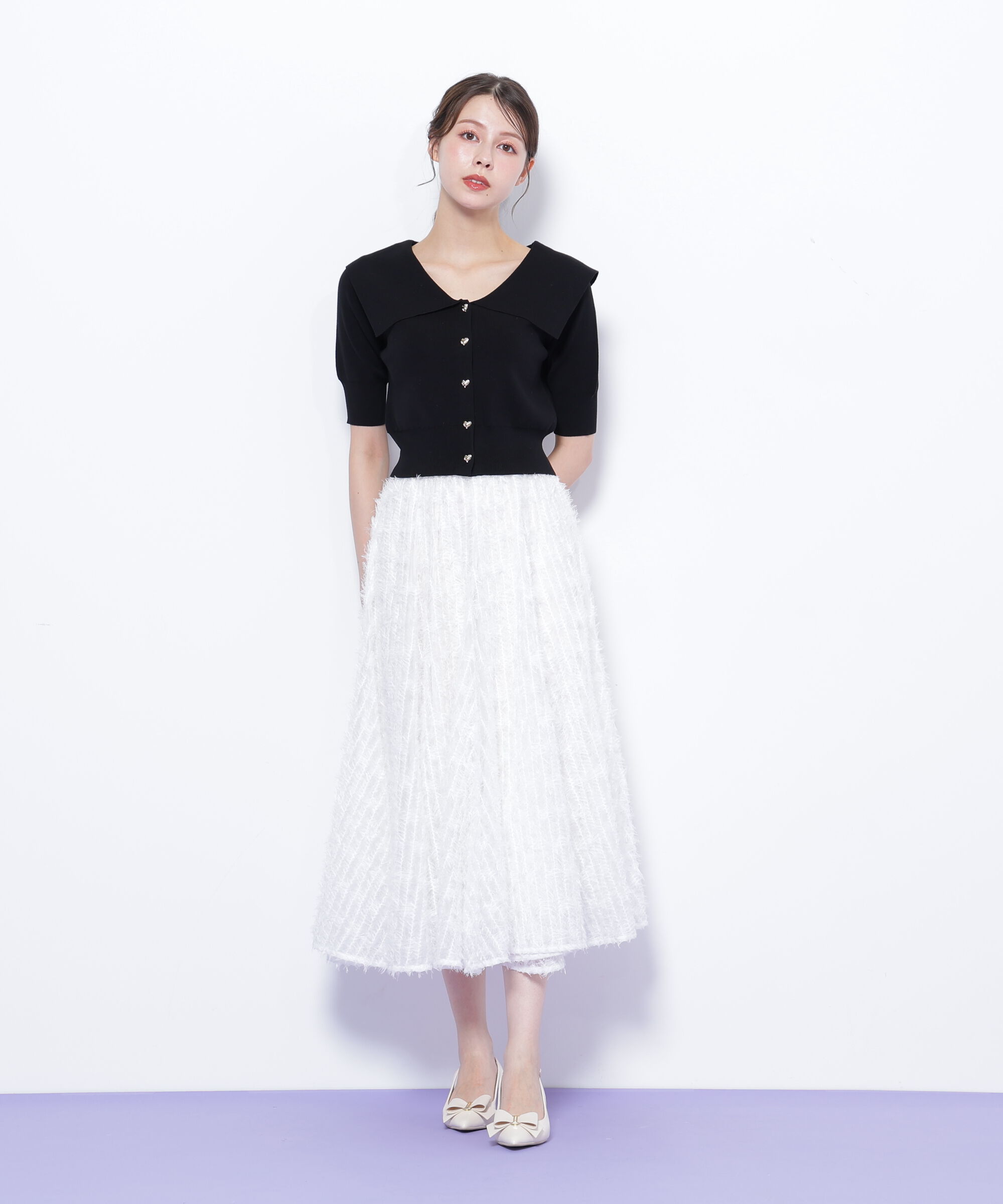  「フェザーテープチュールスカート」|スカート|