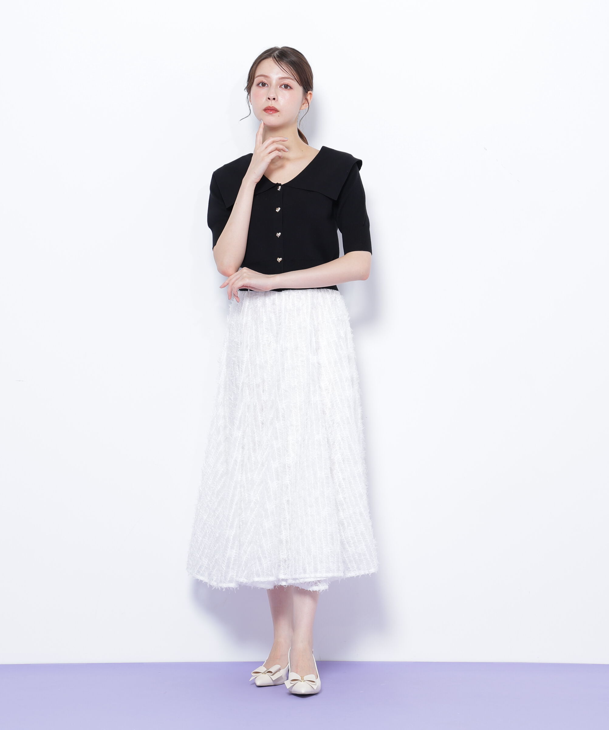  「フェザーテープチュールスカート」|スカート|