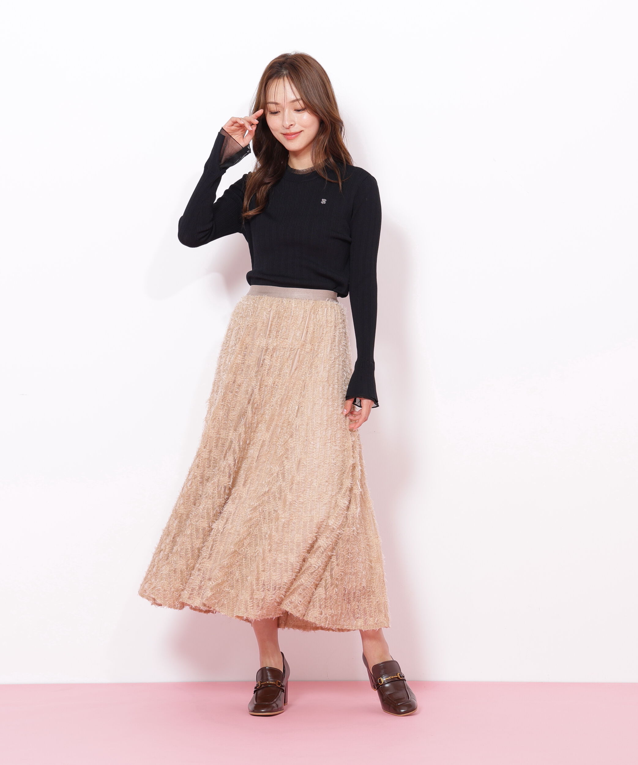  「フェザーテープチュールスカート」|スカート|