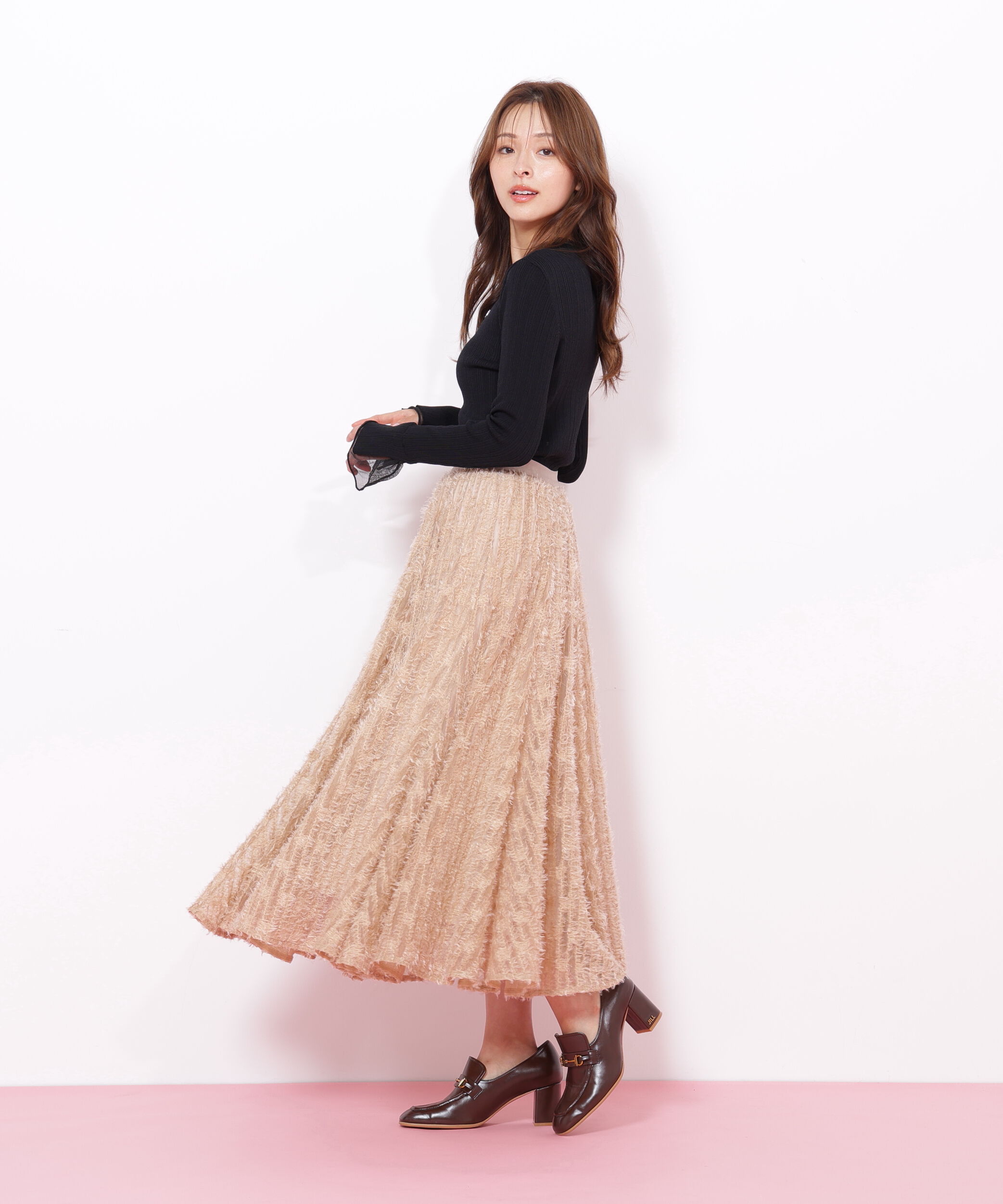  「フェザーテープチュールスカート」|スカート|