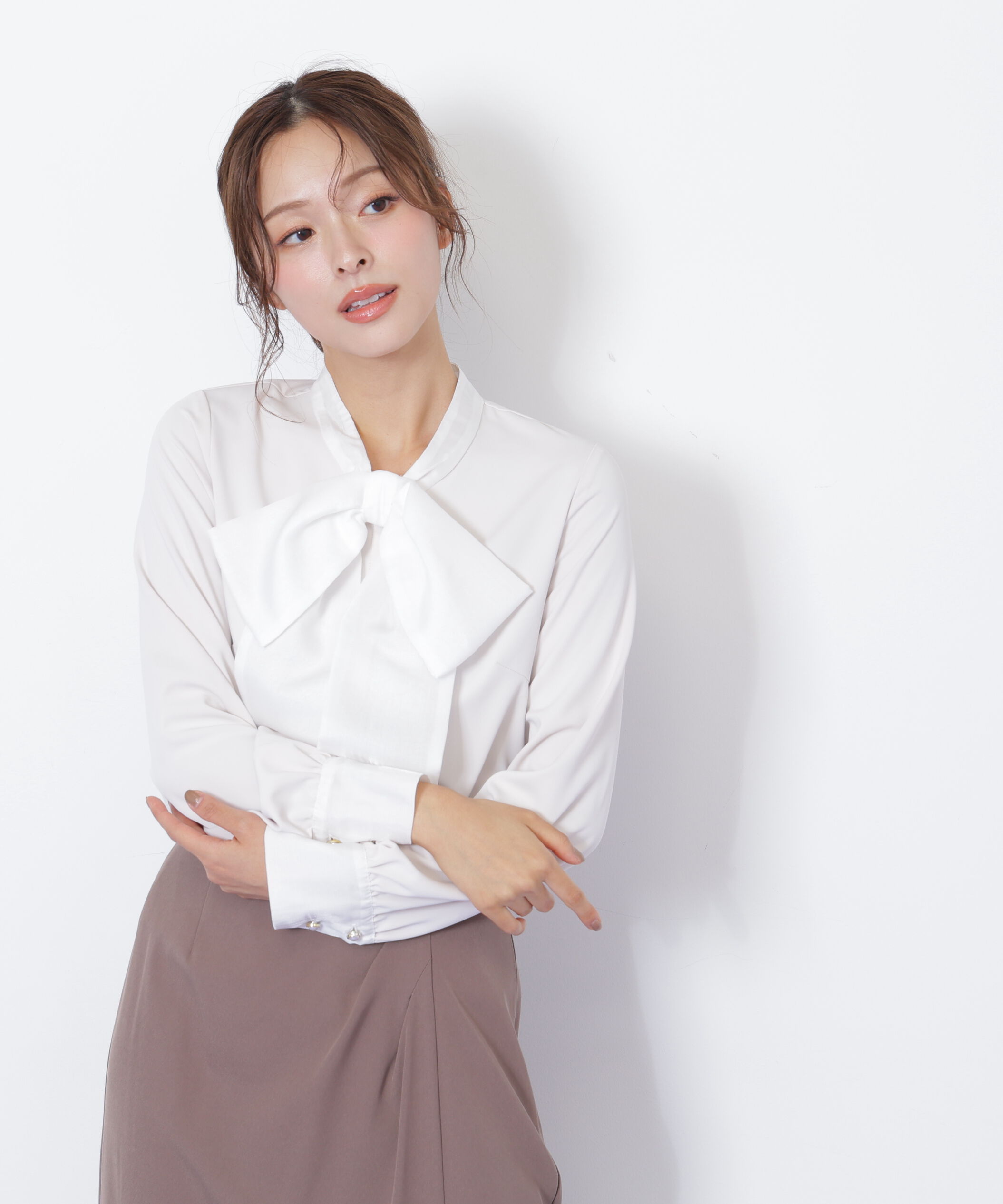  「ビッグボウタイブラウス」|シャツ・ブラウス|