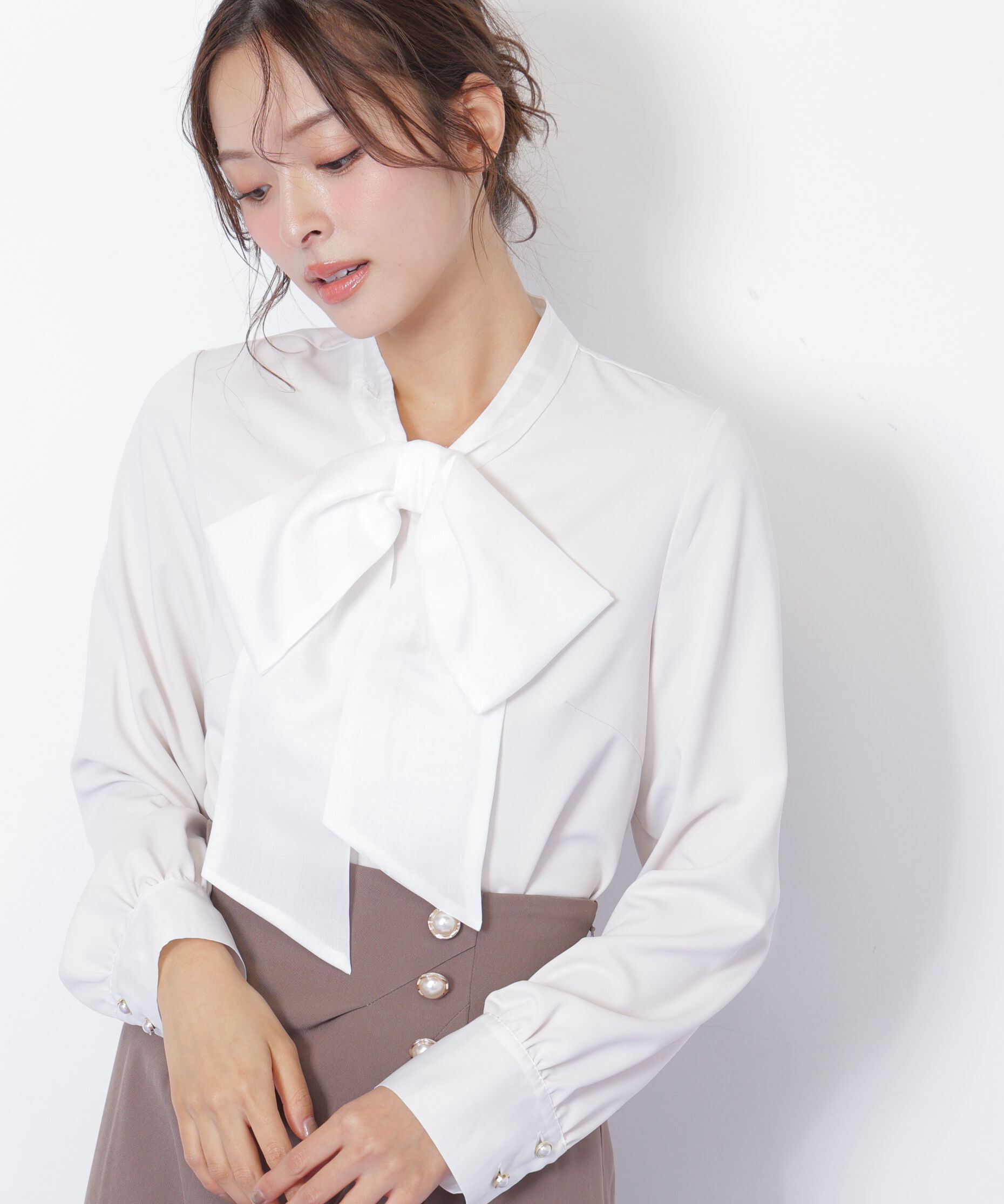  「ビッグボウタイブラウス」|シャツ・ブラウス|