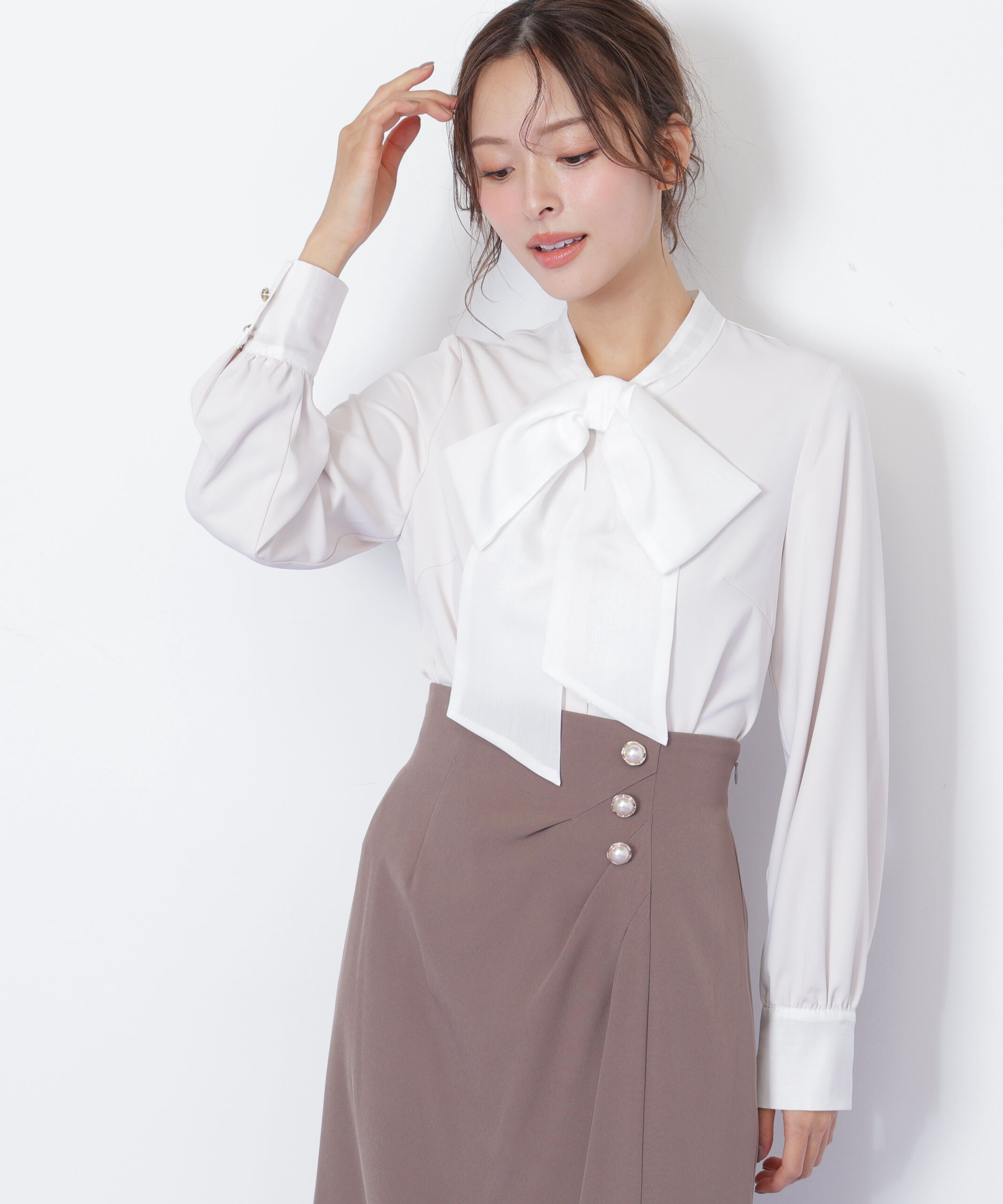  「ビッグボウタイブラウス」|シャツ・ブラウス|