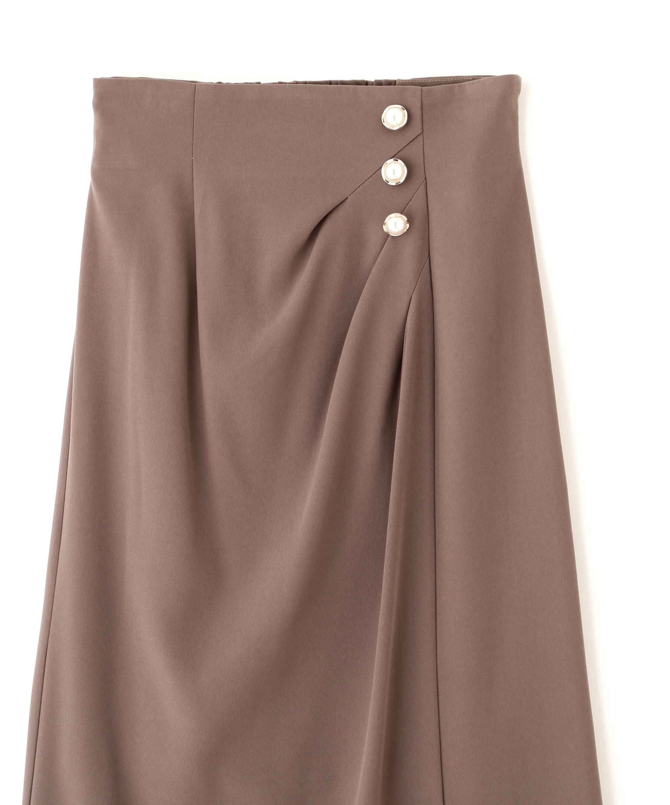  「パール釦ラップタイトスカート」|スカート|