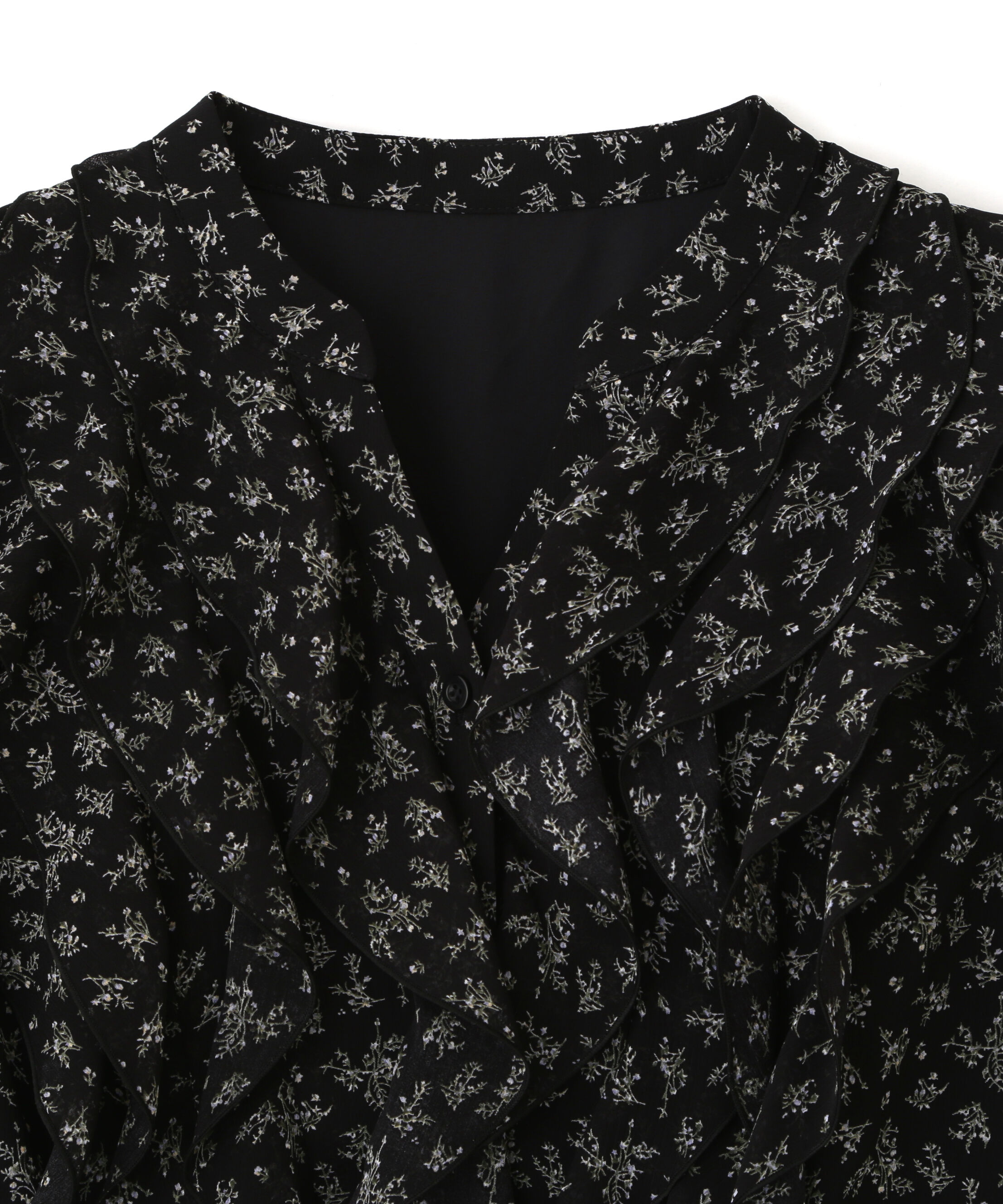  「小花プリントフリルブラウス」|シャツ・ブラウス|