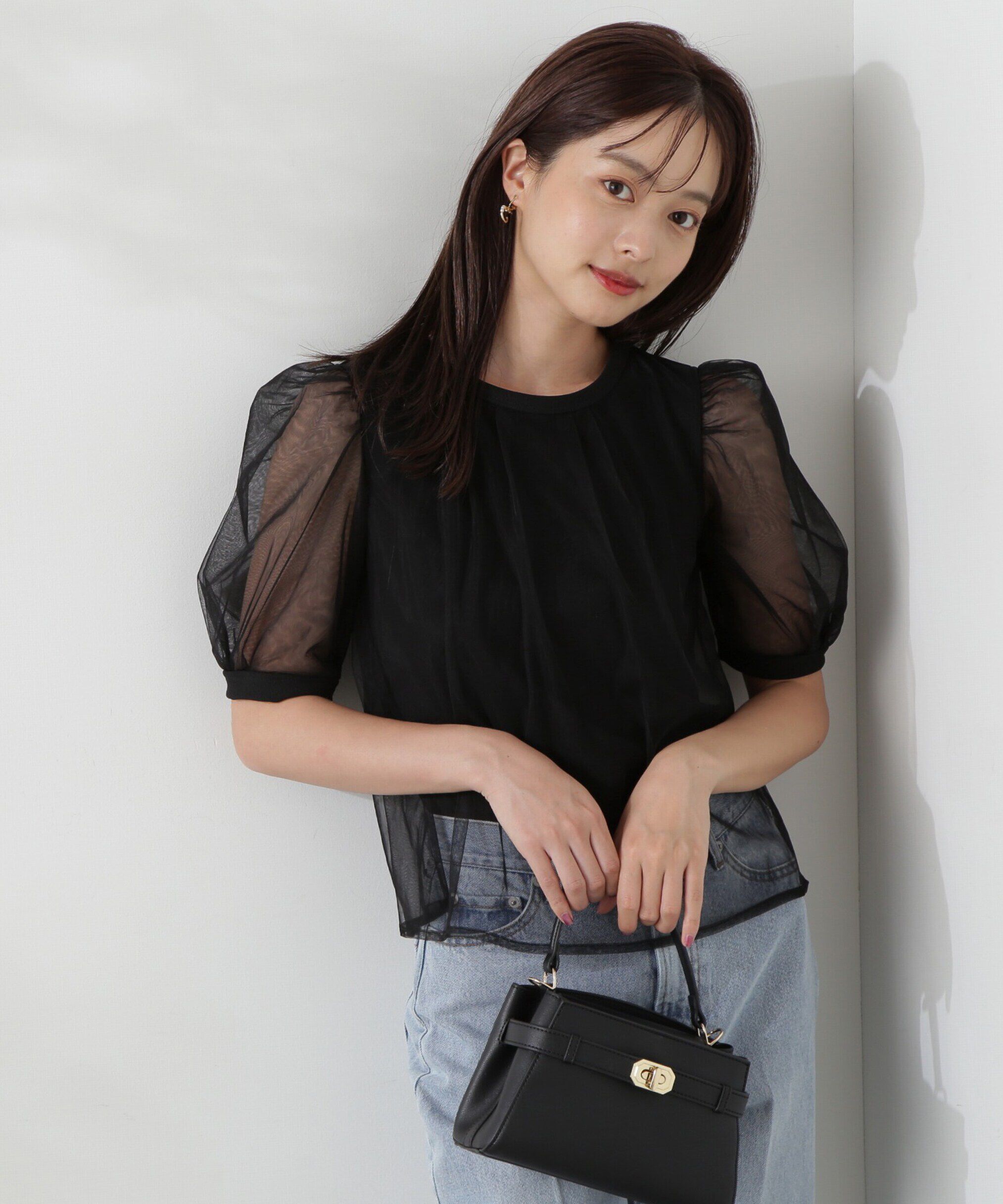 PROPORTION BODY DRESSING「チュール重ねカットソー」|Tシャツ・カットソー|