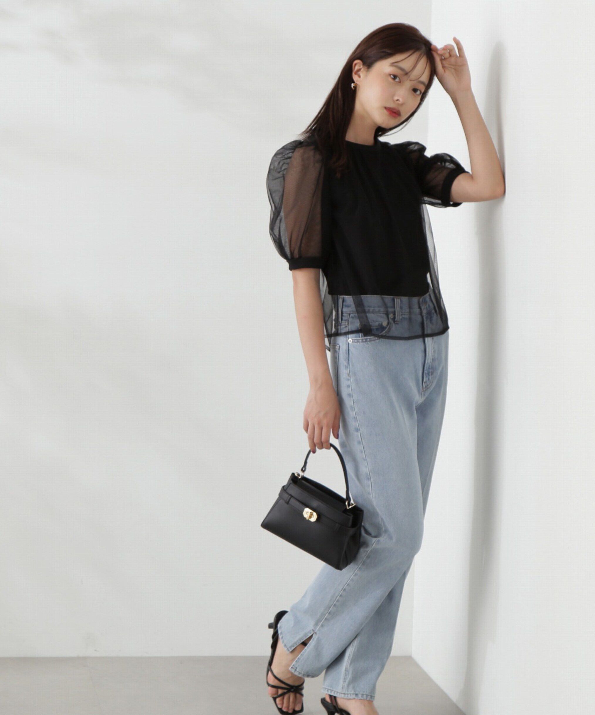 PROPORTION BODY DRESSING「チュール重ねカットソー」|Tシャツ・カットソー|