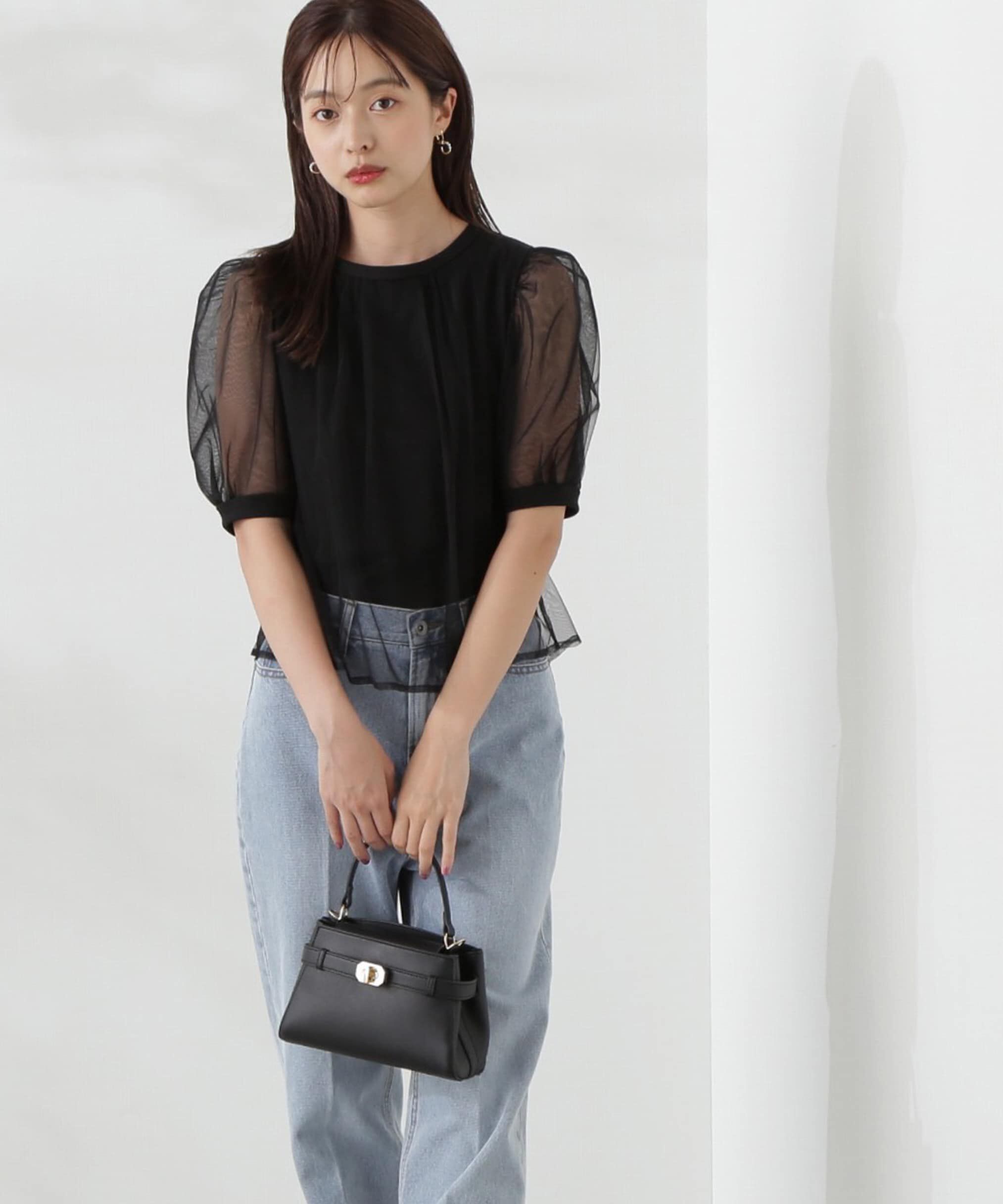 PROPORTION BODY DRESSING「チュール重ねカットソー」|Tシャツ・カットソー|