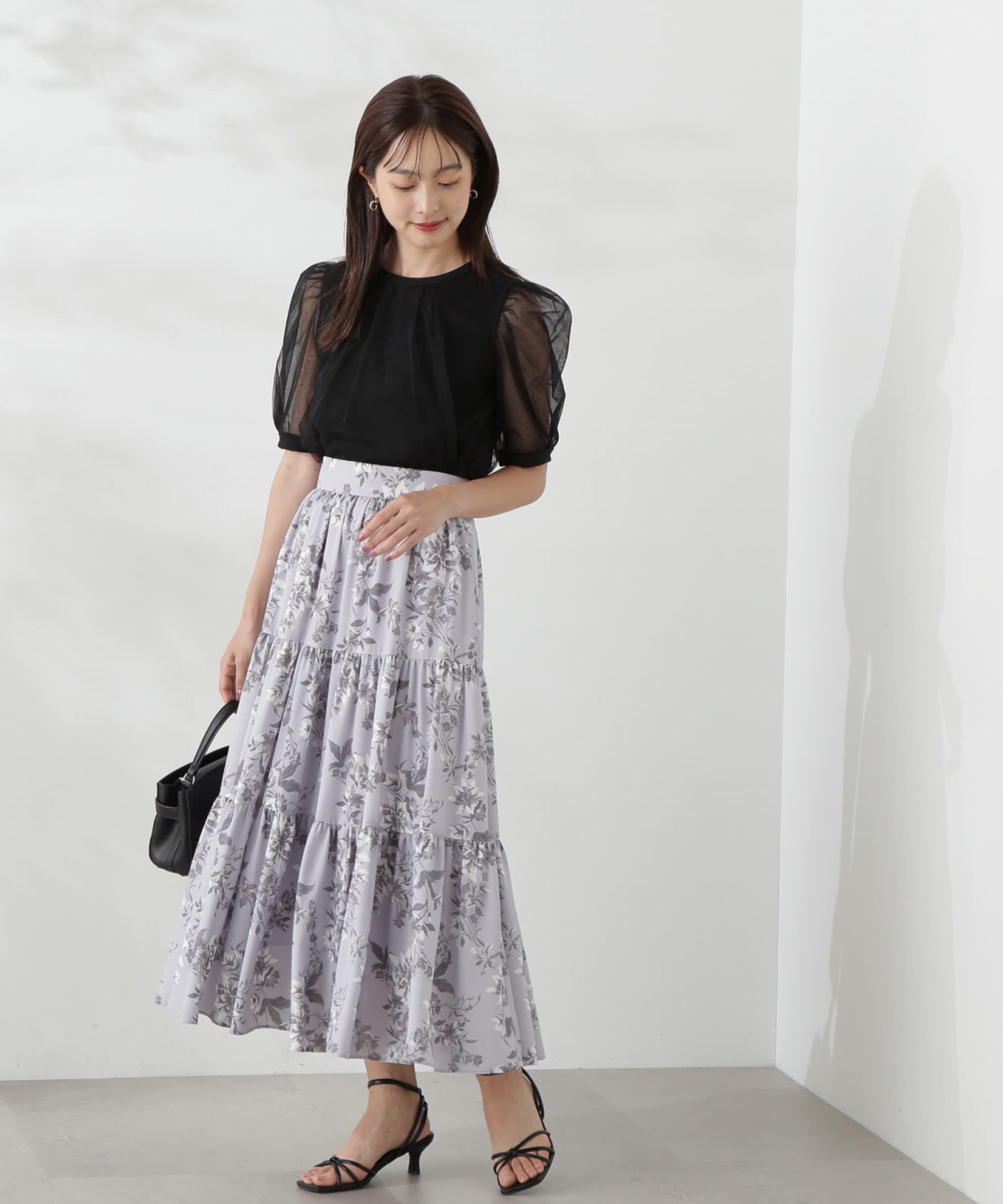 PROPORTION BODY DRESSING「チュール重ねカットソー」|Tシャツ・カットソー|