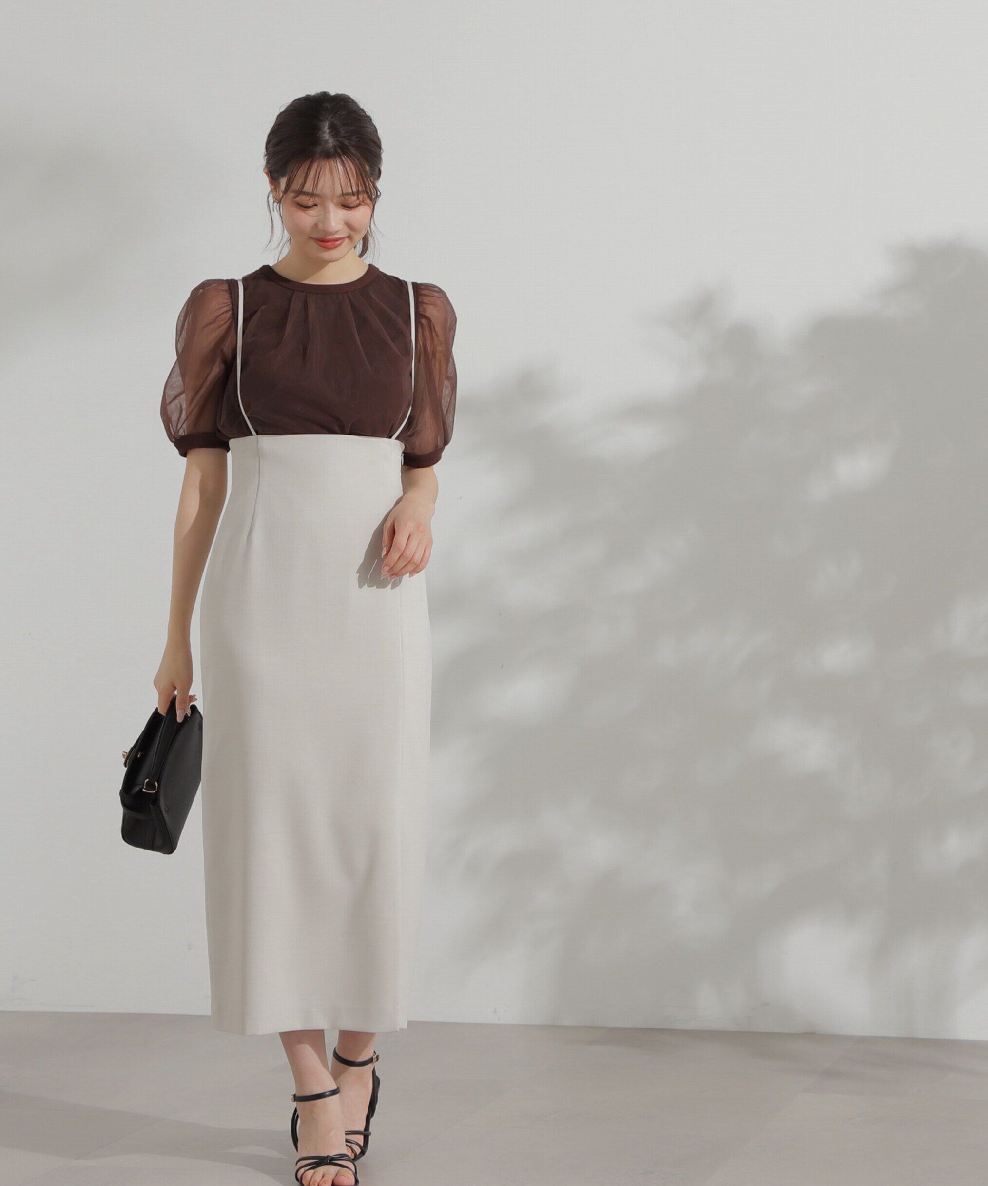 PROPORTION BODY DRESSING「チュール重ねカットソー」|Tシャツ・カットソー|