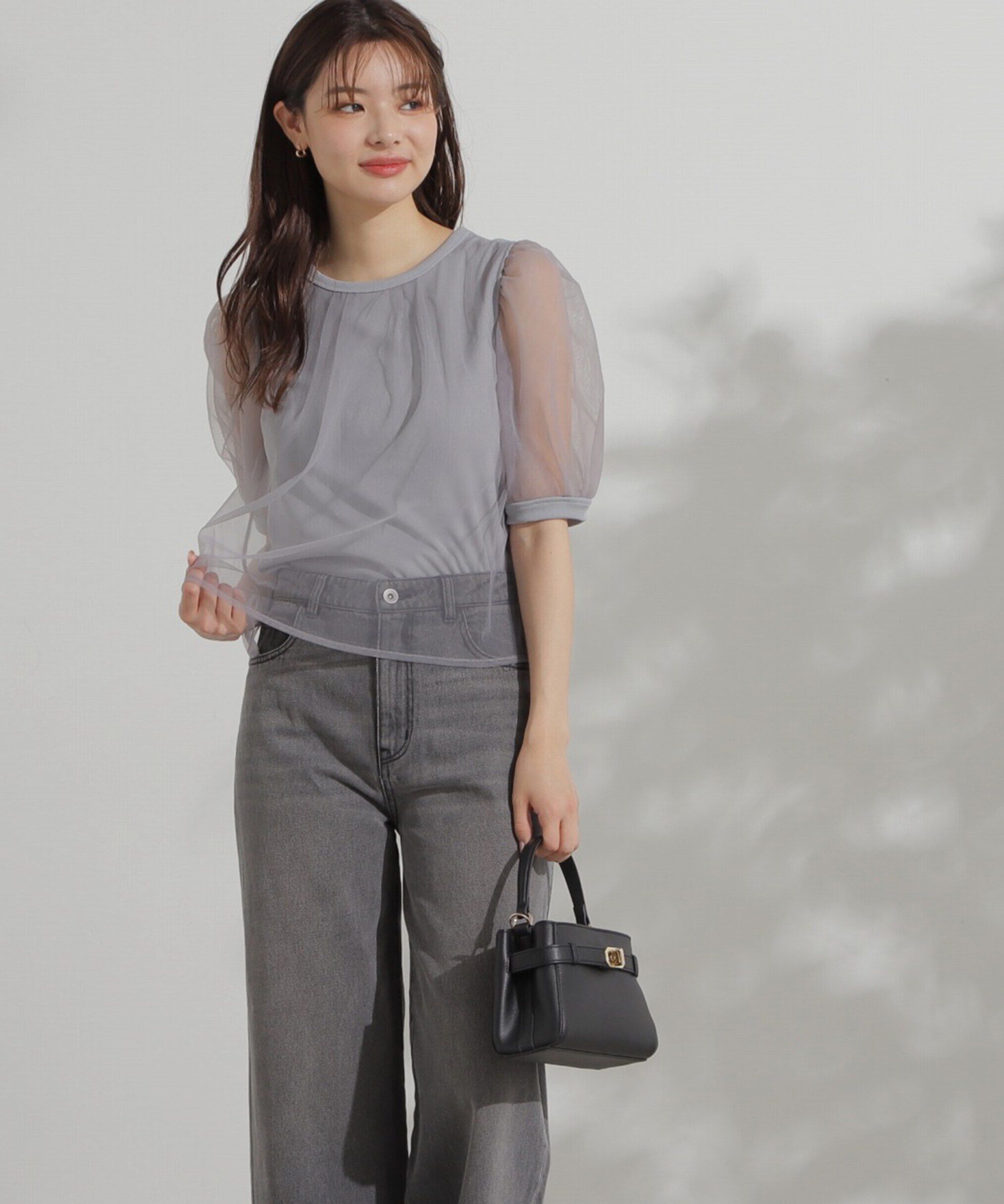 PROPORTION BODY DRESSING「チュール重ねカットソー」|Tシャツ・カットソー|