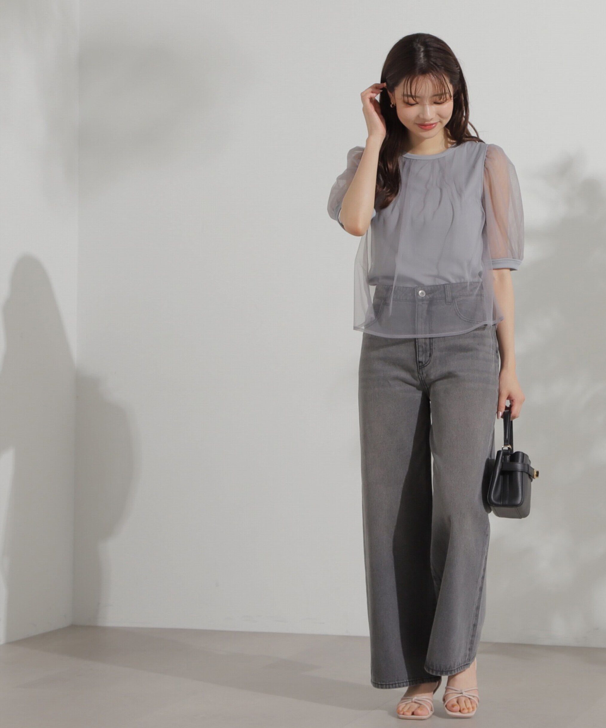 PROPORTION BODY DRESSING「チュール重ねカットソー」|Tシャツ・カットソー|