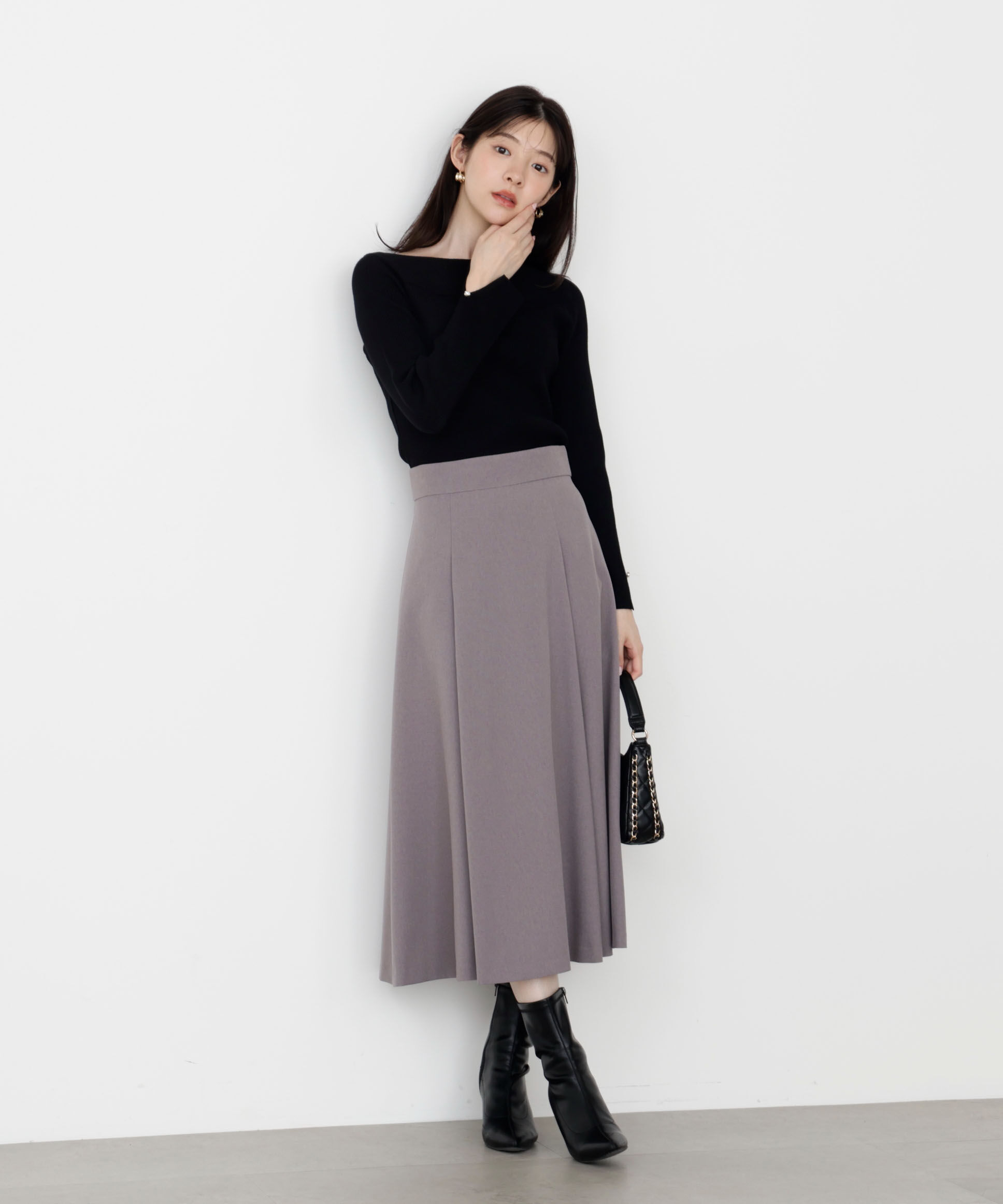 PROPORTION BODY DRESSING「オータムフレアスカート 25AW 」|スカート|グレー