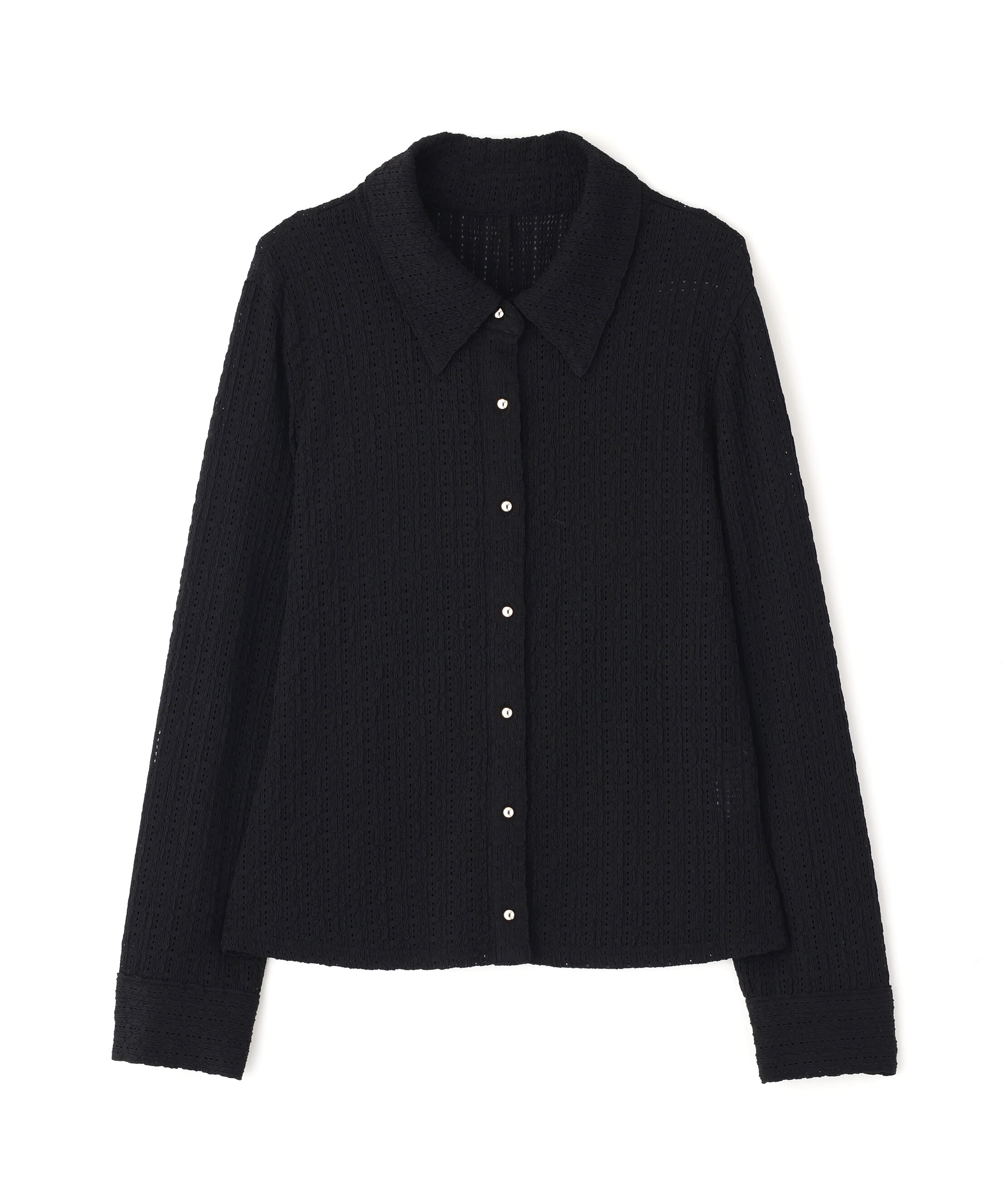 PROPORTION BODY DRESSING「＜ハンドウォッシャブル＞アイレットレースシャツ 25AW」|Tシャツ・カットソー|