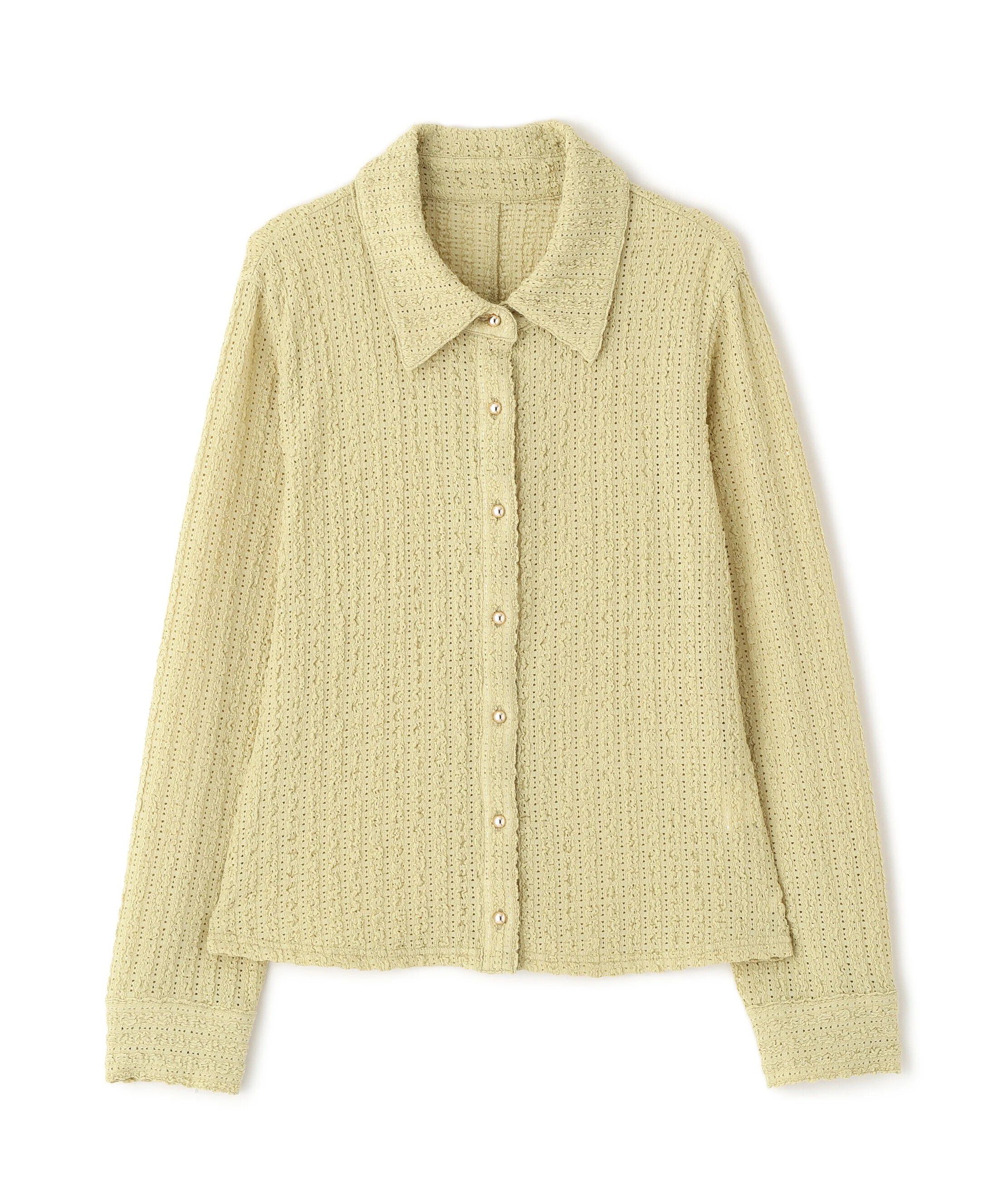 PROPORTION BODY DRESSING「＜ハンドウォッシャブル＞アイレットレースシャツ 25AW」|Tシャツ・カットソー|