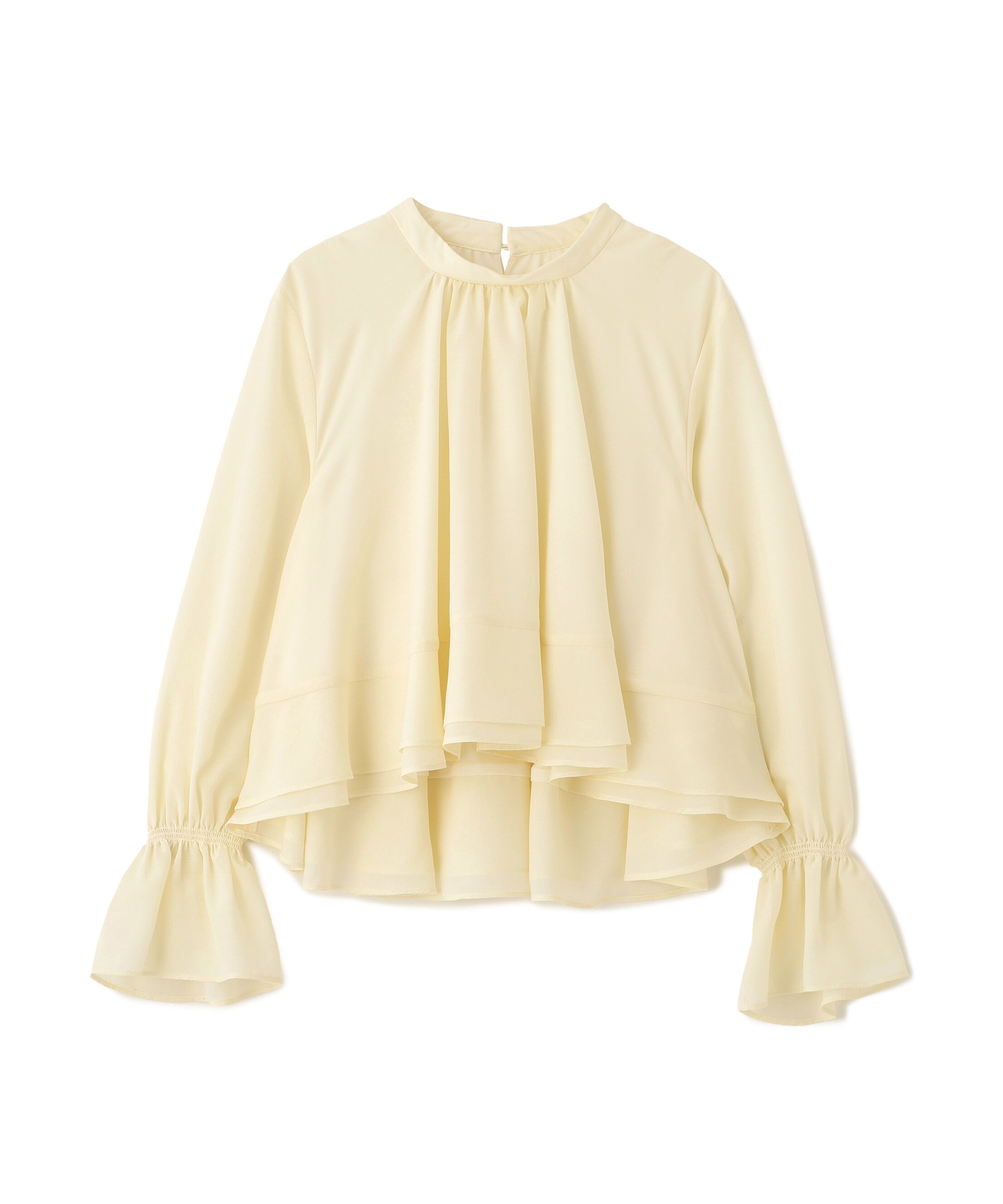 PROPORTION BODY DRESSING「＜ウォッシャブル＞ヘムフレアブラウス 25AW」|シャツ・ブラウス|