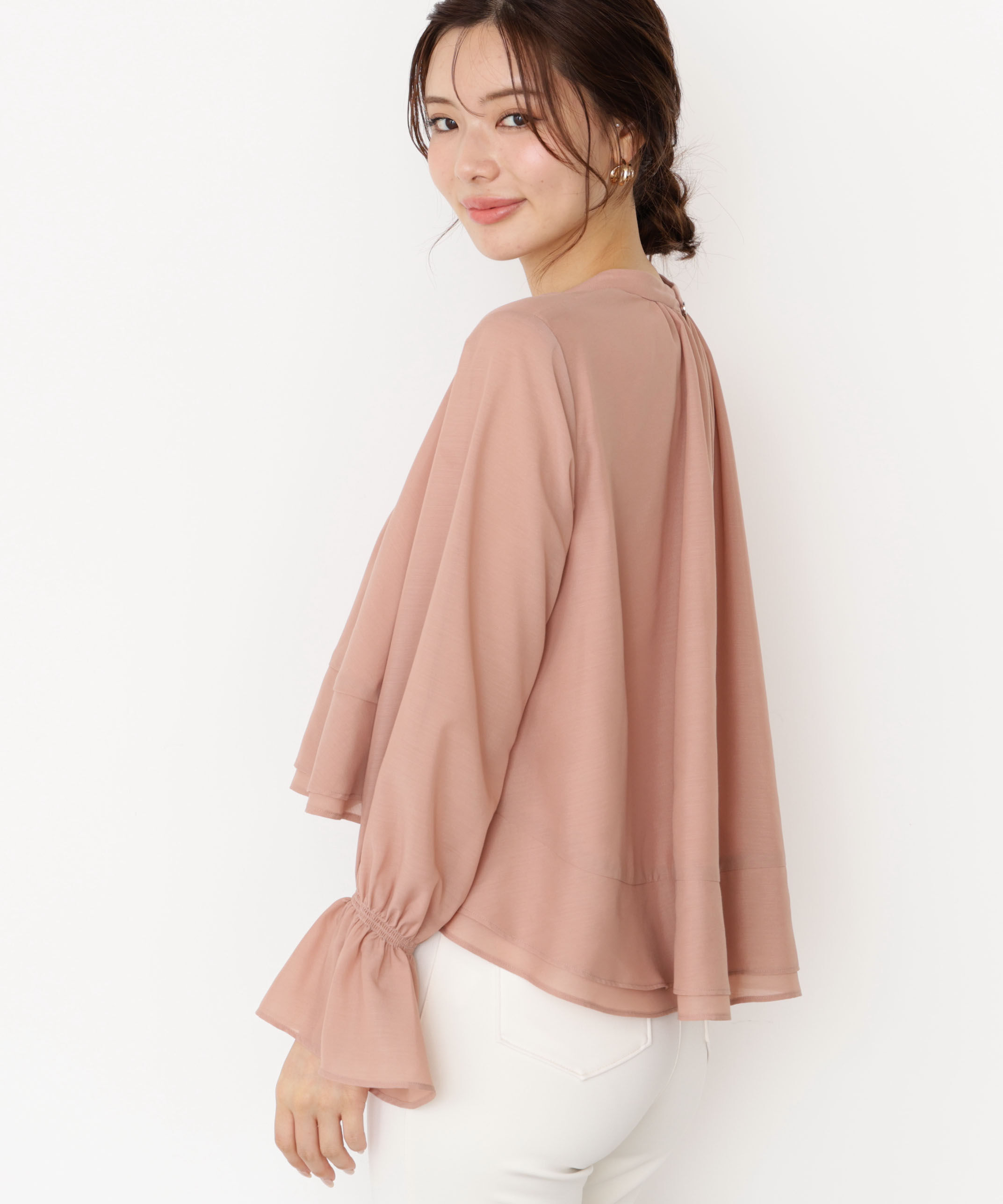 PROPORTION BODY DRESSING「＜ウォッシャブル＞ヘムフレアブラウス 25AW」|シャツ・ブラウス|