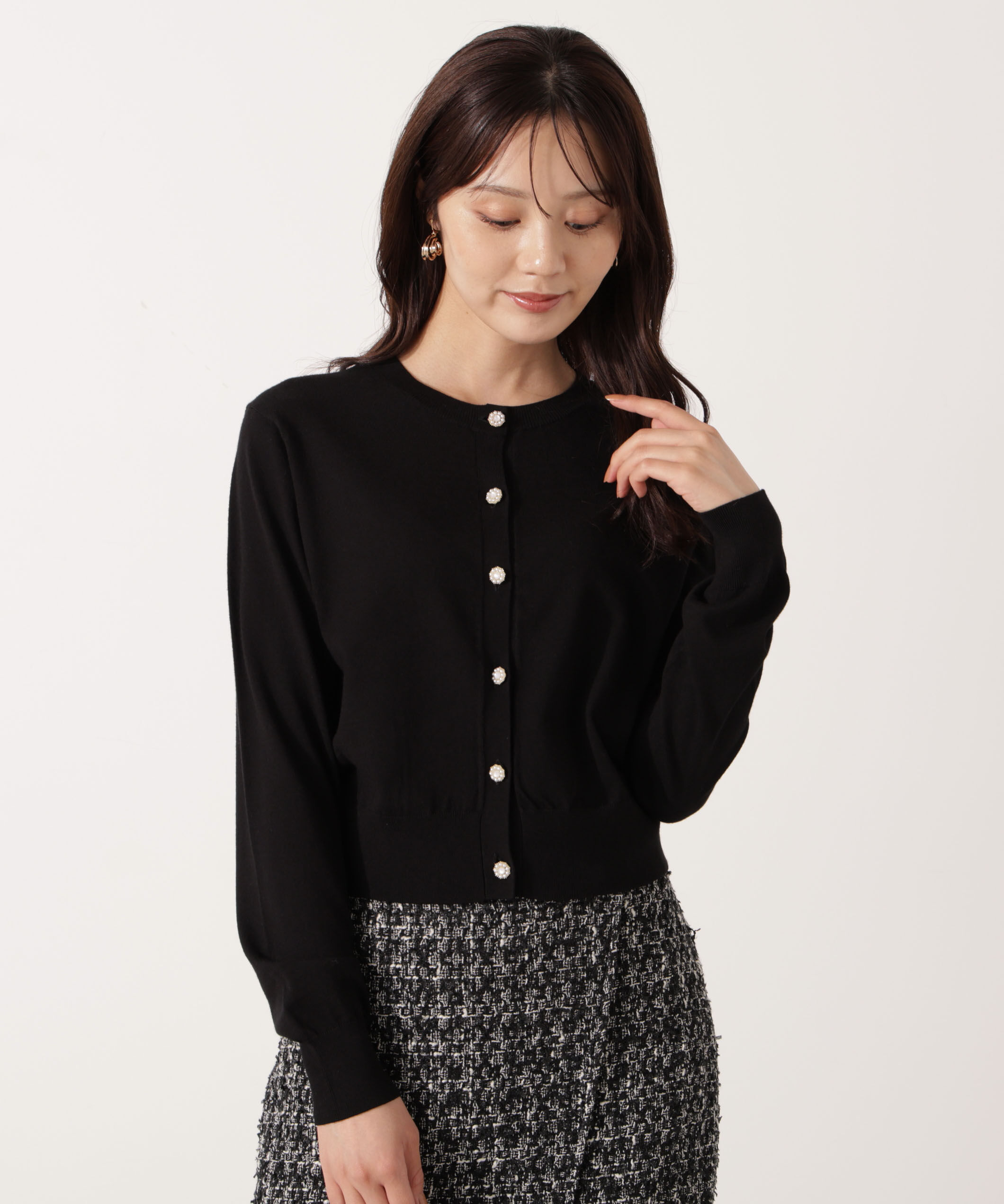 PROPORTION BODY DRESSING「＜ウォッシャブル＞キラ釦カーディガン」|カーディガン|