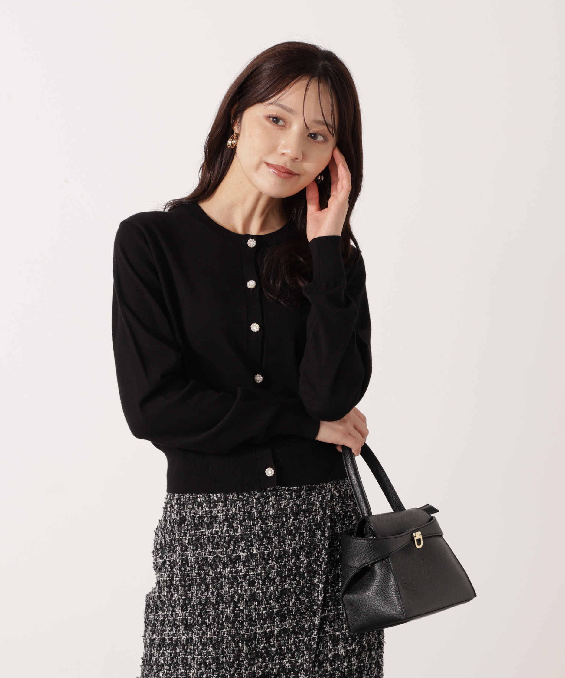 PROPORTION BODY DRESSING「＜ウォッシャブル＞キラ釦カーディガン」|カーディガン|