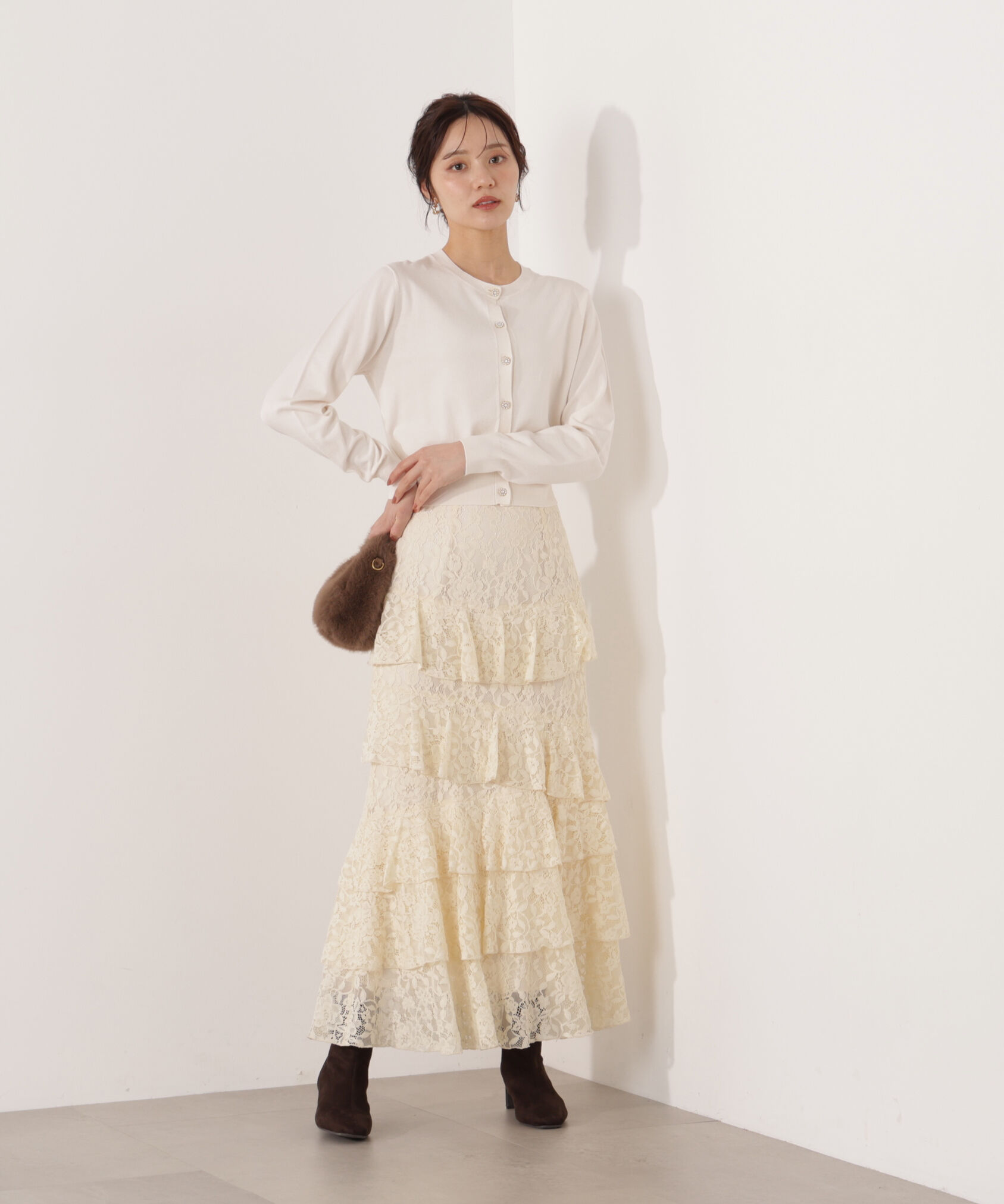 PROPORTION BODY DRESSING「＜ウォッシャブル＞キラ釦カーディガン」|カーディガン|