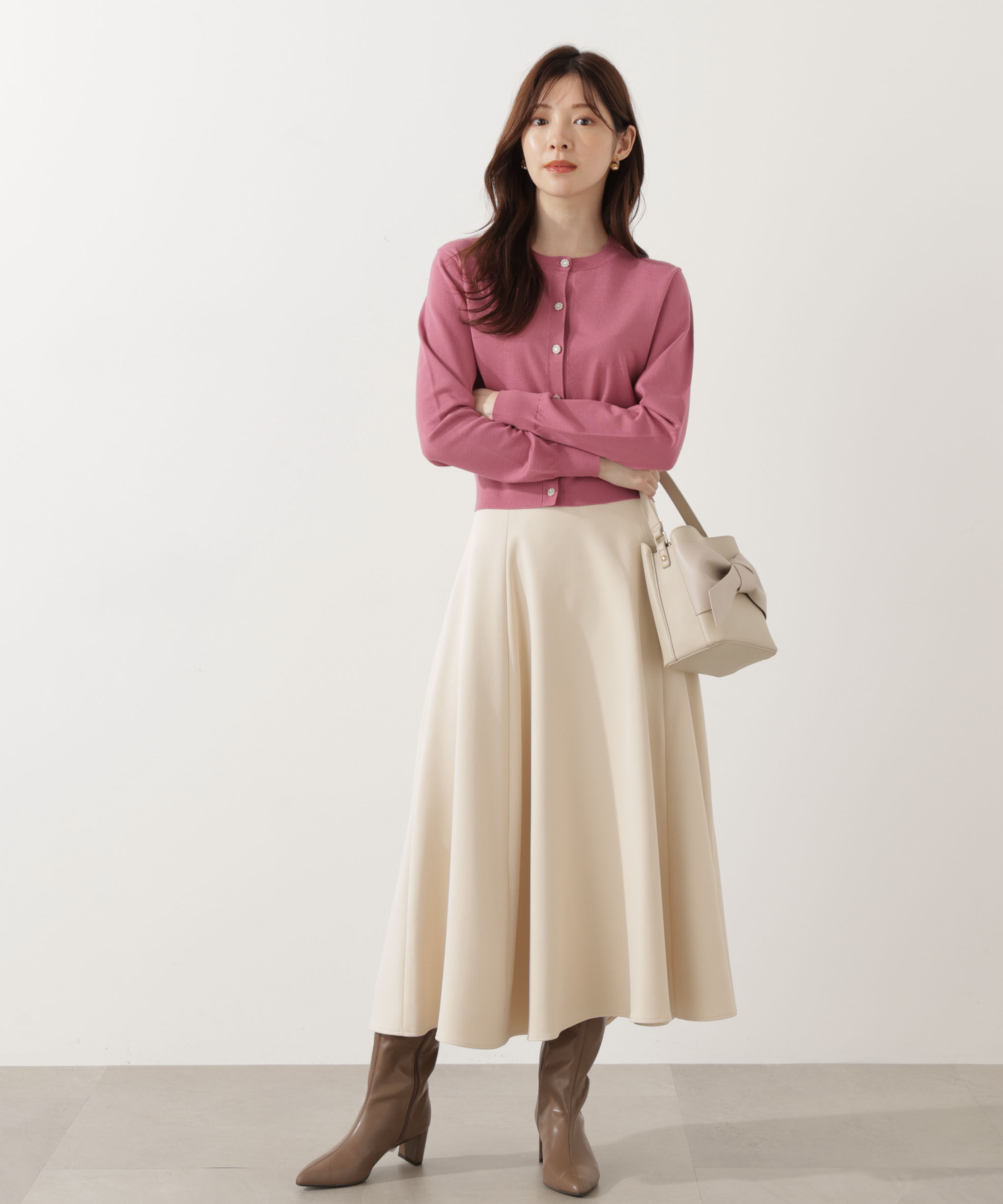 PROPORTION BODY DRESSING「＜ウォッシャブル＞キラ釦カーディガン」|カーディガン|