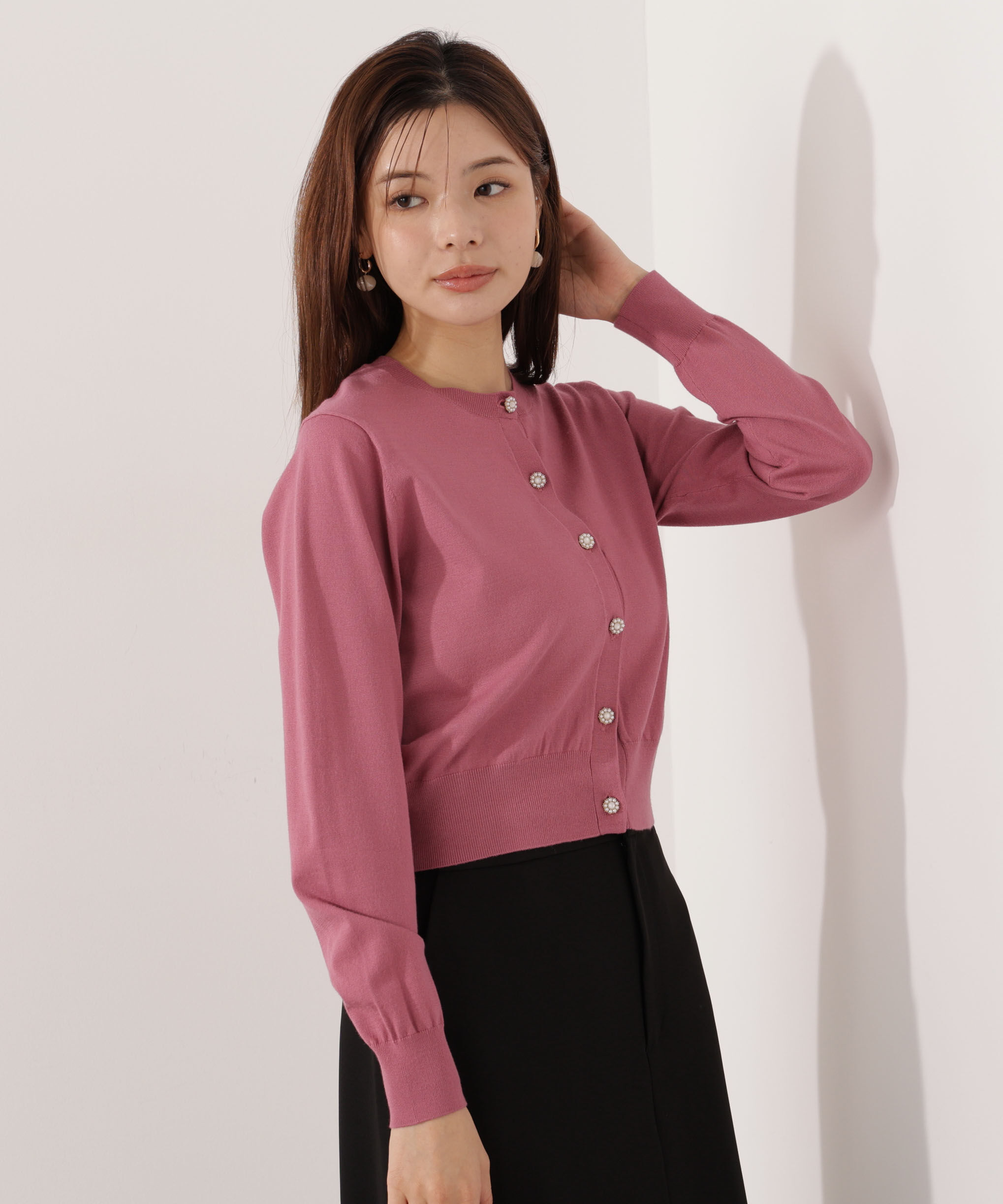 PROPORTION BODY DRESSING「＜ウォッシャブル＞キラ釦カーディガン」|カーディガン|