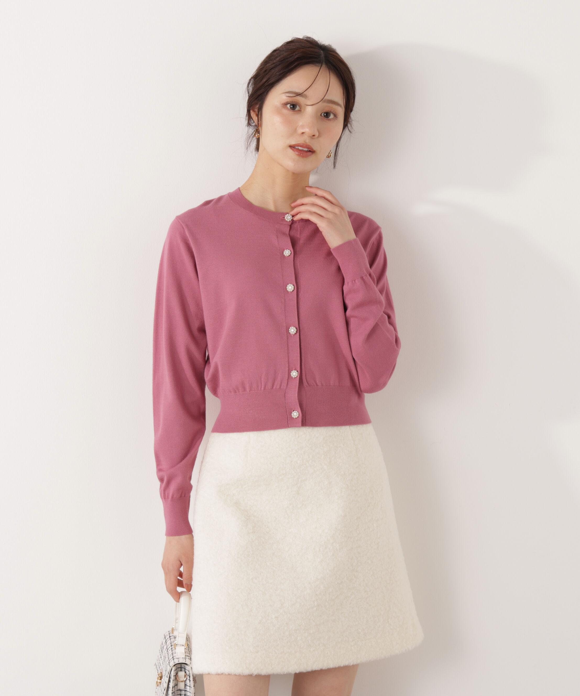 PROPORTION BODY DRESSING「＜ウォッシャブル＞キラ釦カーディガン」|カーディガン|