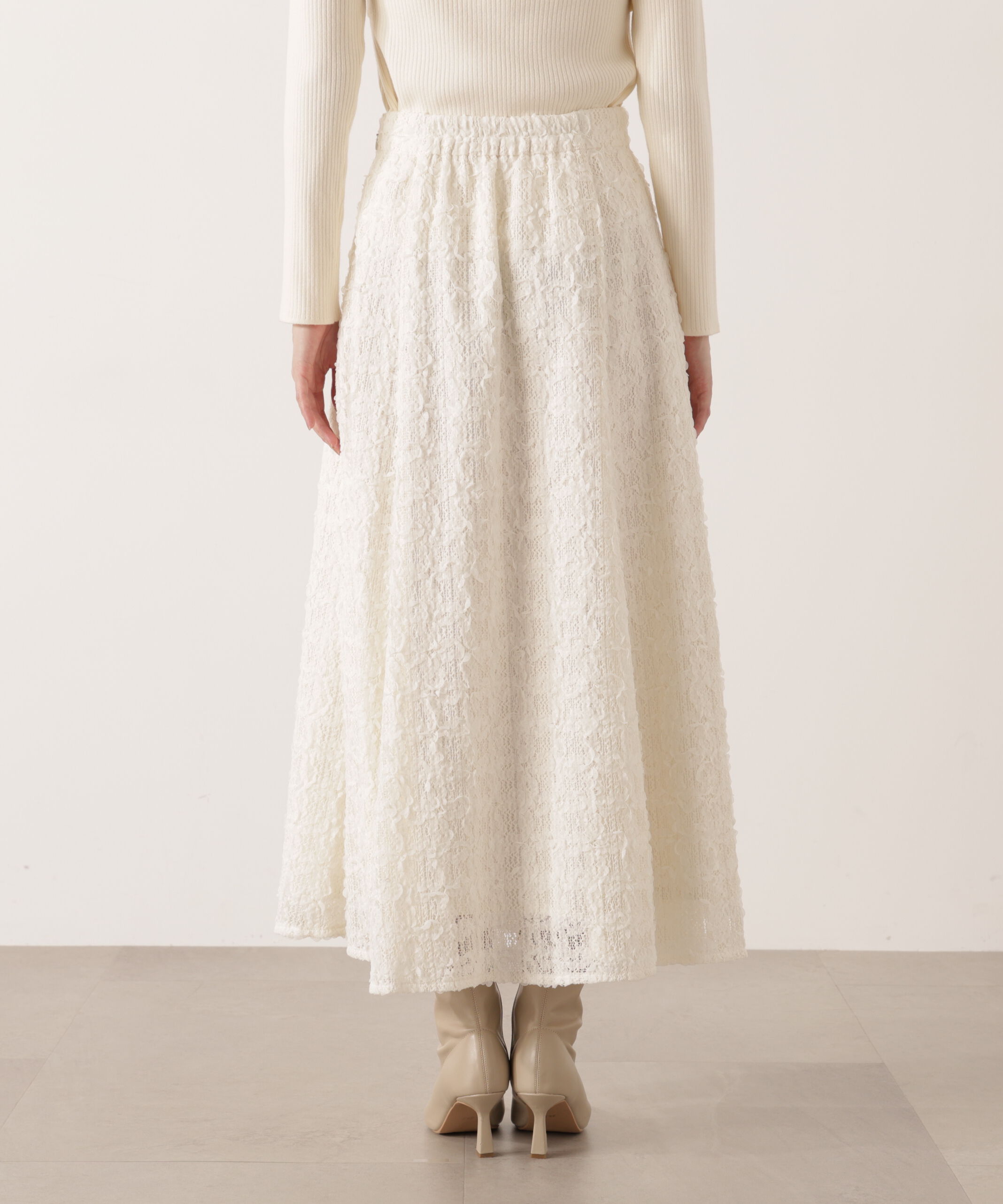 PROPORTION BODY DRESSING「立体レースフレアスカート 25AW」|スカート|