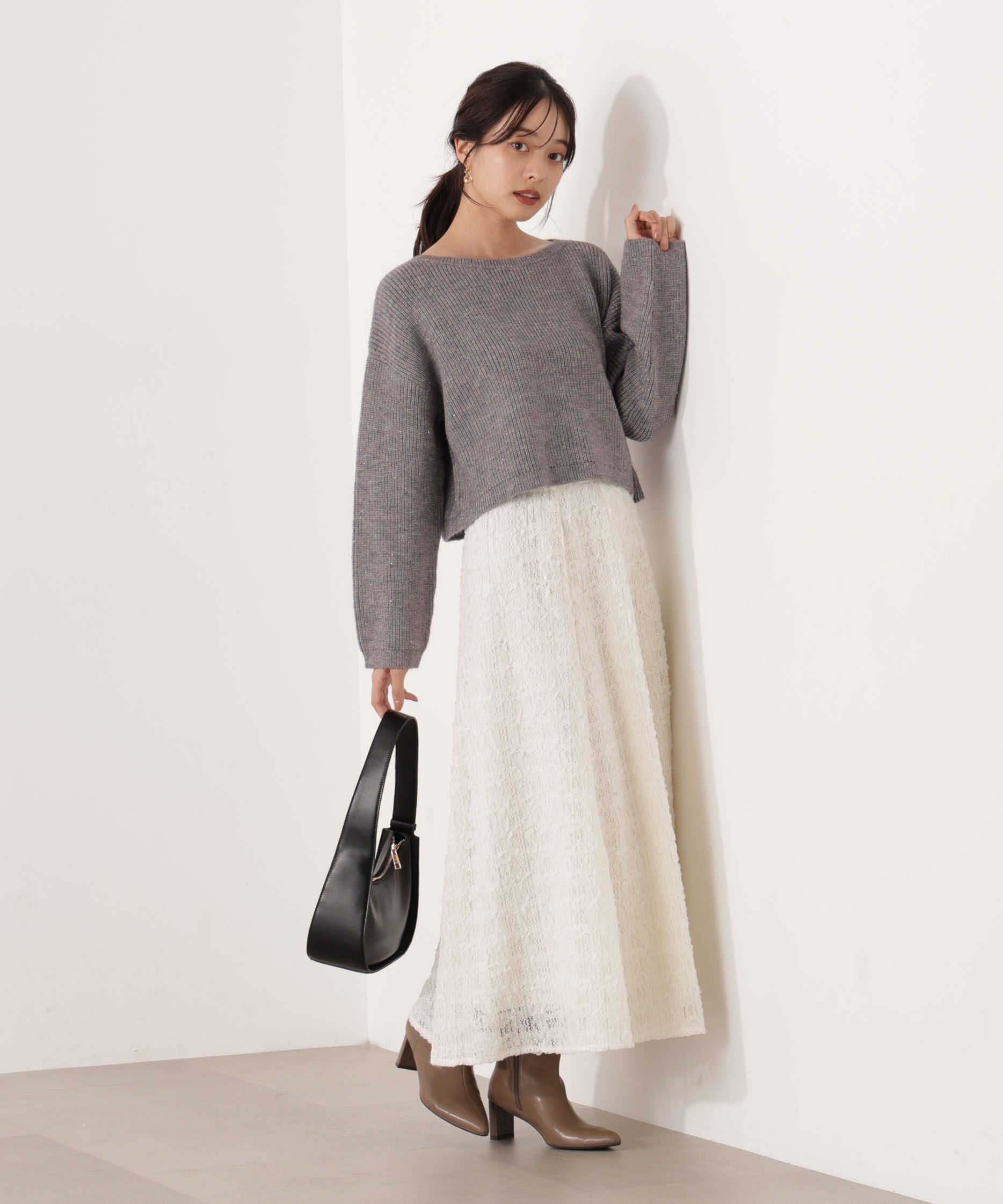PROPORTION BODY DRESSING「立体レースフレアスカート 25AW」|スカート|