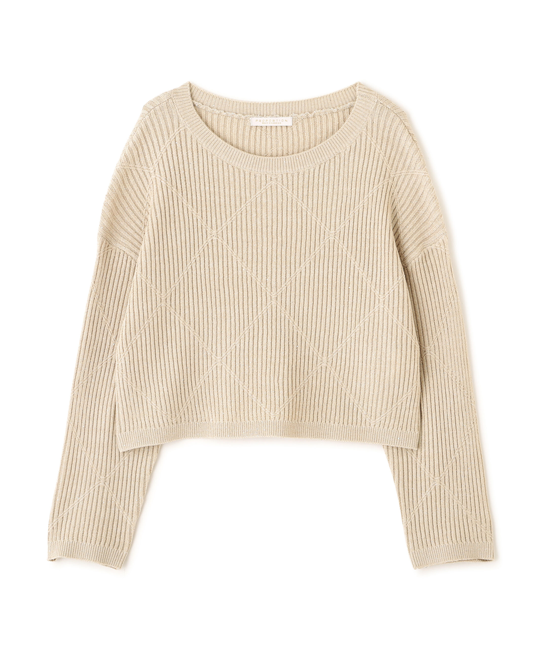 PROPORTION BODY DRESSING「ラメ入りアイレットボクシーニット」|ニット・セーター|