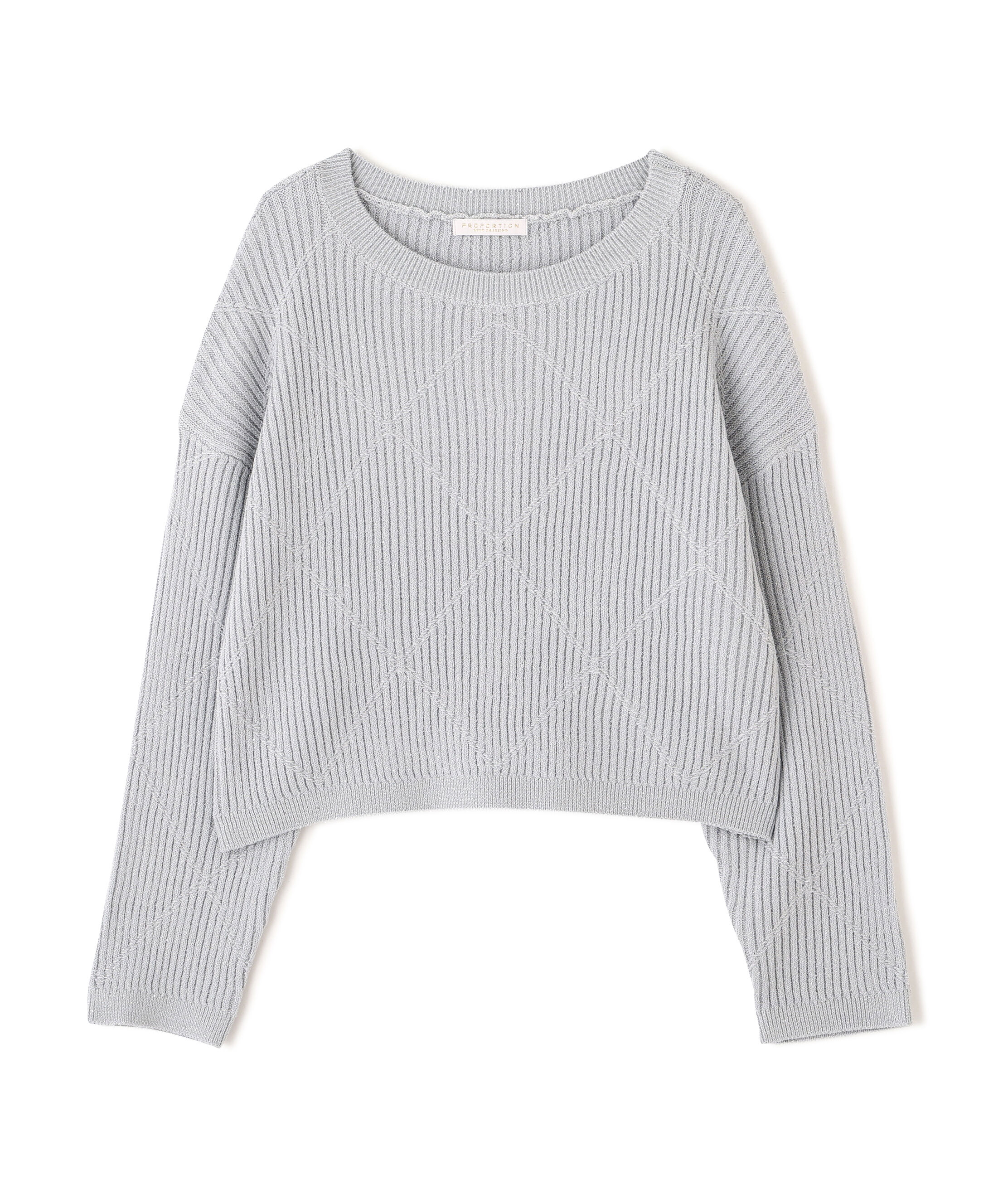 PROPORTION BODY DRESSING「ラメ入りアイレットボクシーニット」|ニット・セーター|