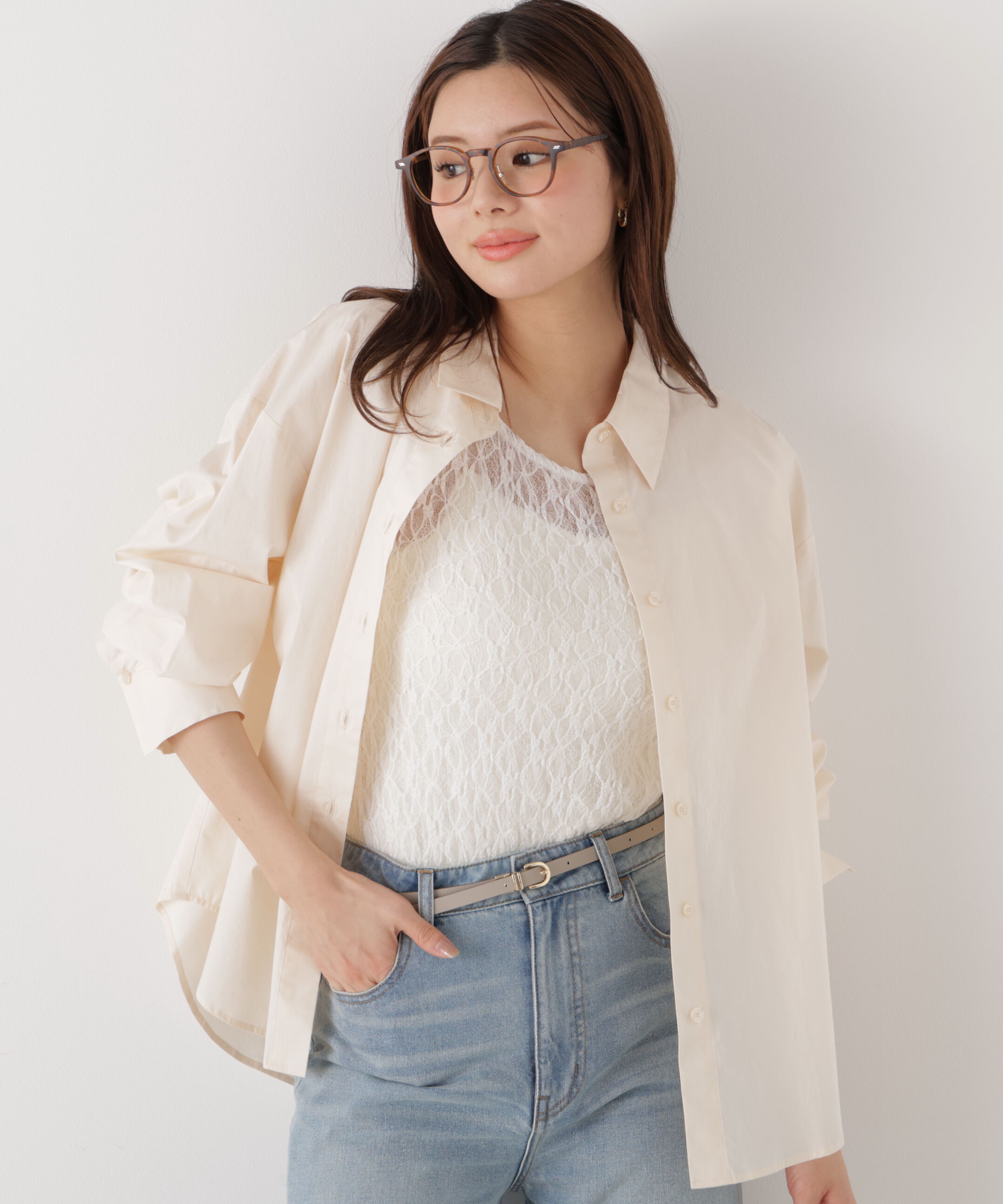 PROPORTION BODY DRESSING「〈a/mie〉オーバーシャツ　26SS」|シャツ・ブラウス|