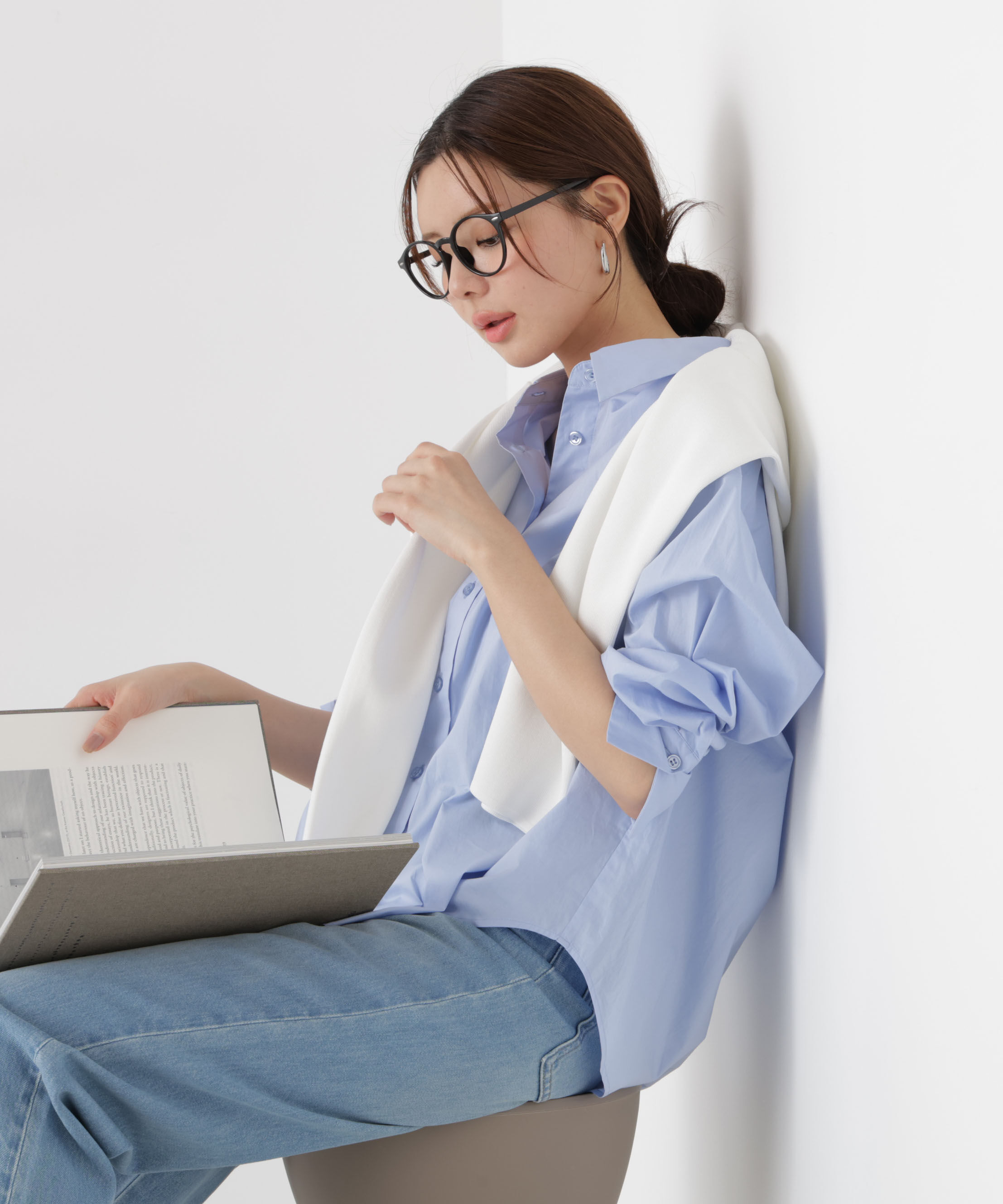 PROPORTION BODY DRESSING「〈a/mie〉オーバーシャツ　26SS」|シャツ・ブラウス|