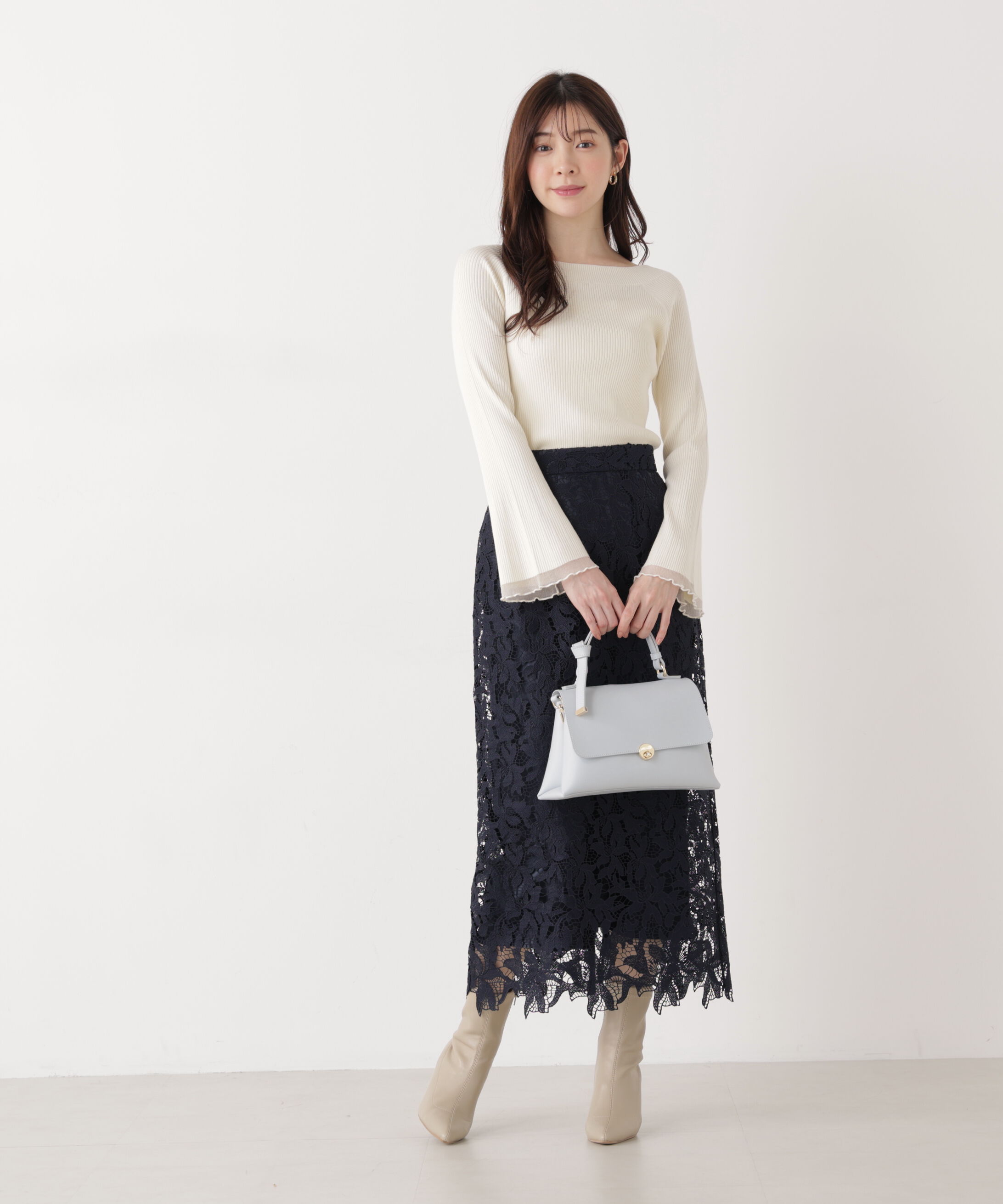 PROPORTION BODY DRESSING「レースタイトスカート　26SS」|スカート|