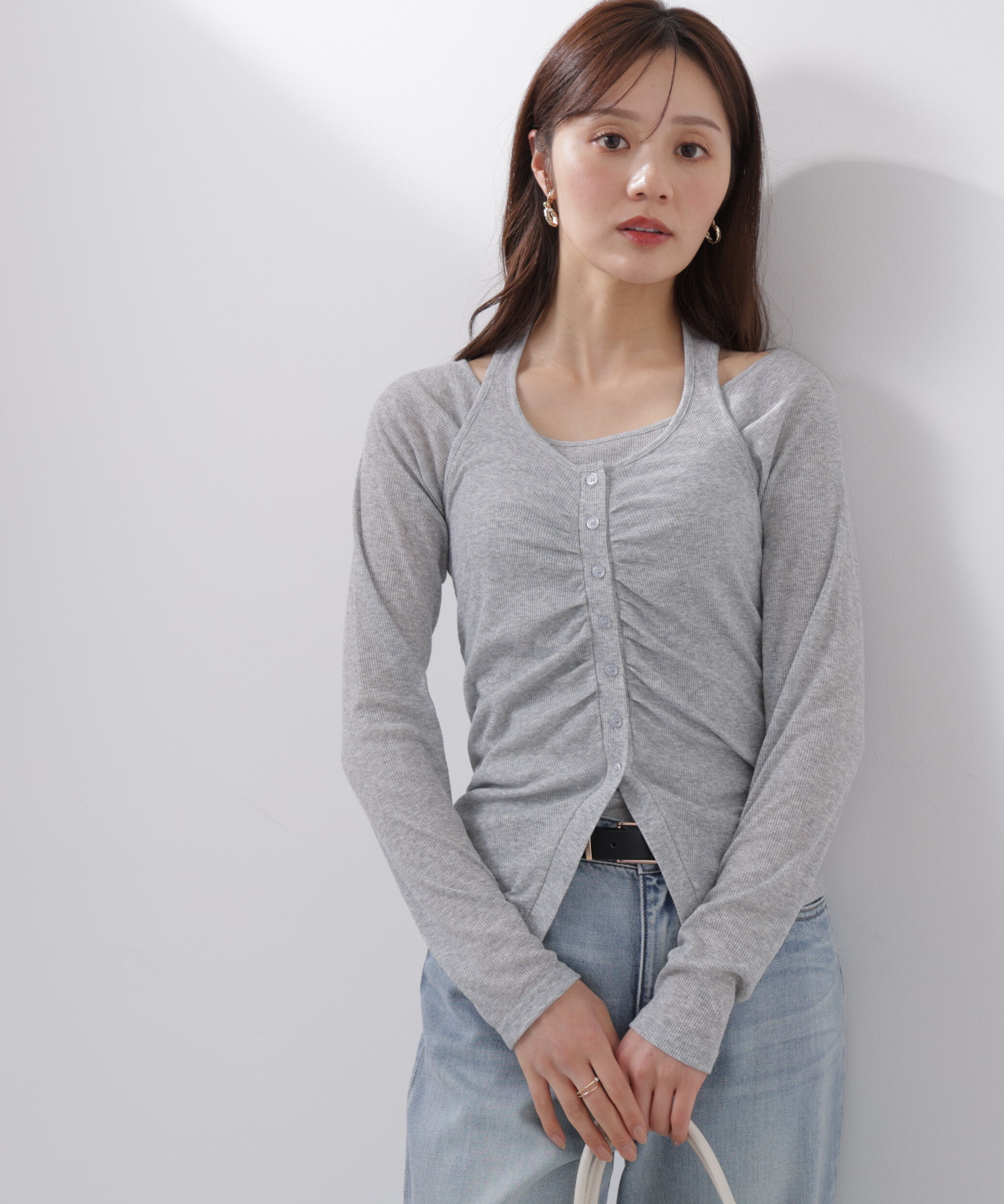 PROPORTION BODY DRESSING「〈a/mie〉ホルターネックカット SETUP　26SS」|Tシャツ・カットソー|