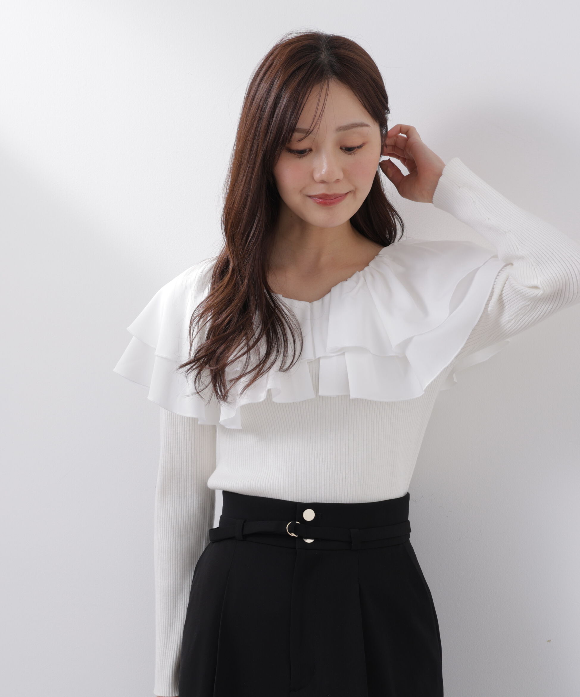 PROPORTION BODY DRESSING「ボリュームラッフルニット　　26SS」|ニット・セーター|